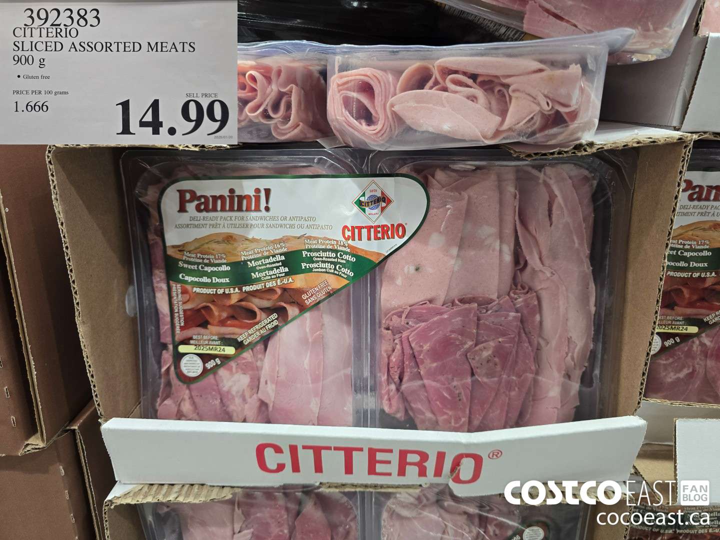 329383 CITTERIO SLICED ASSORTED MEATS 900 g $14.99