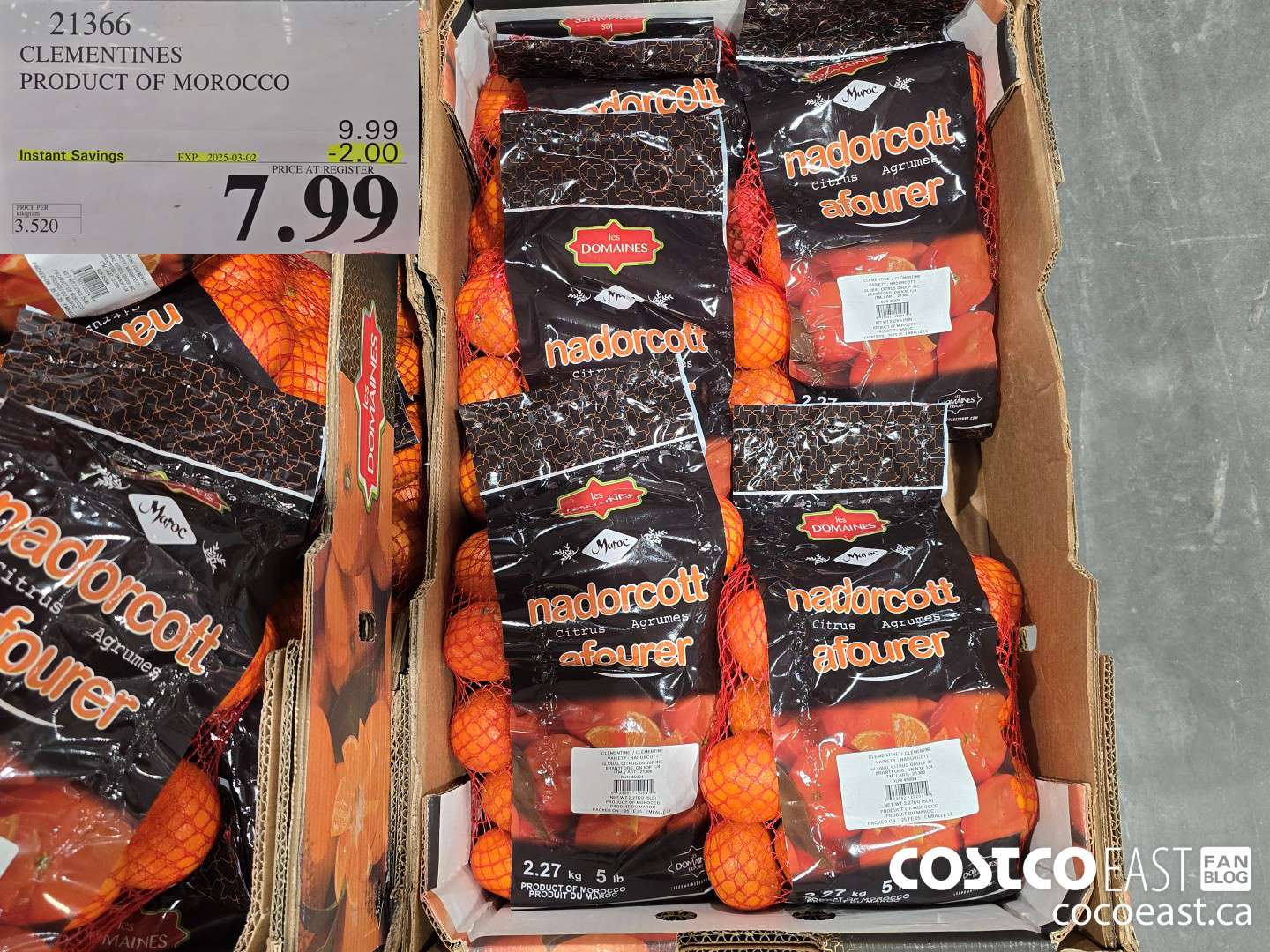 21366 CLEMENTINES PRODUCT OF MOROCCO ($2.00 INSTANT SAVINGS EXPIRES ON 2025-03-02) $7.99
