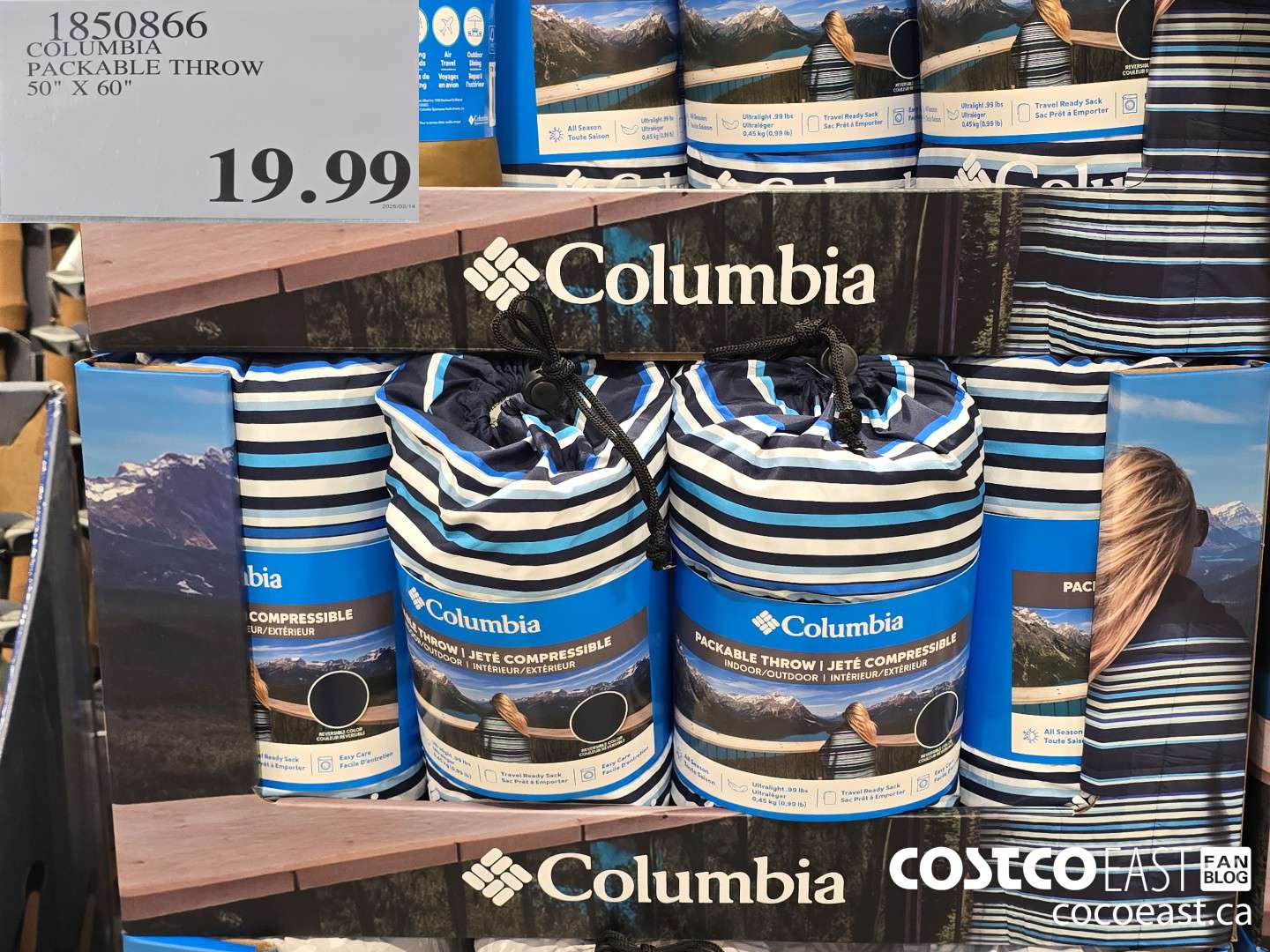 1850866 COLUMBIA PACKABLE THROW 50