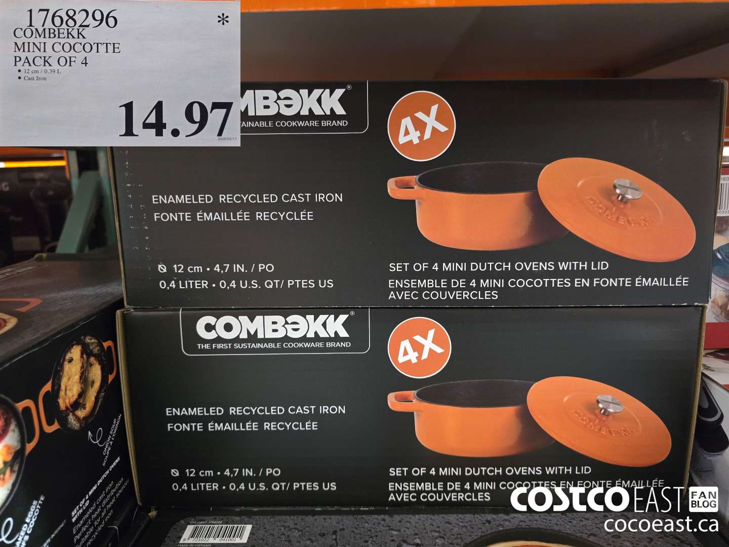 1768296 COMBEKK MINI COCOTTE pack of 4 $14.97