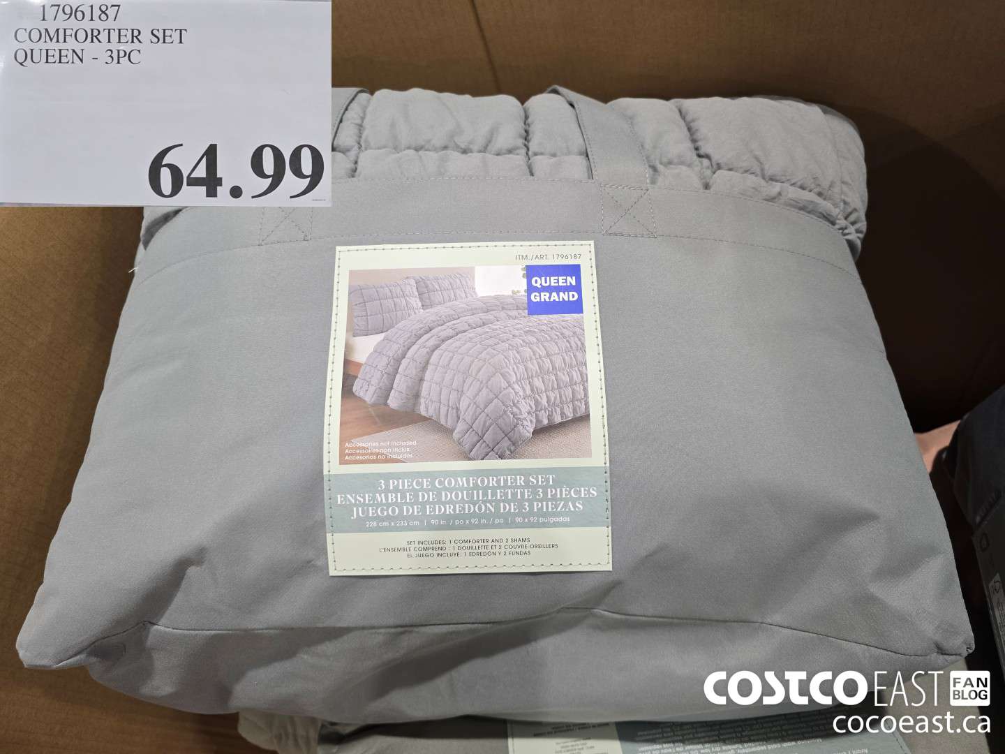 1796187 COMFORTER SET QUEEN - 3PC $64.99