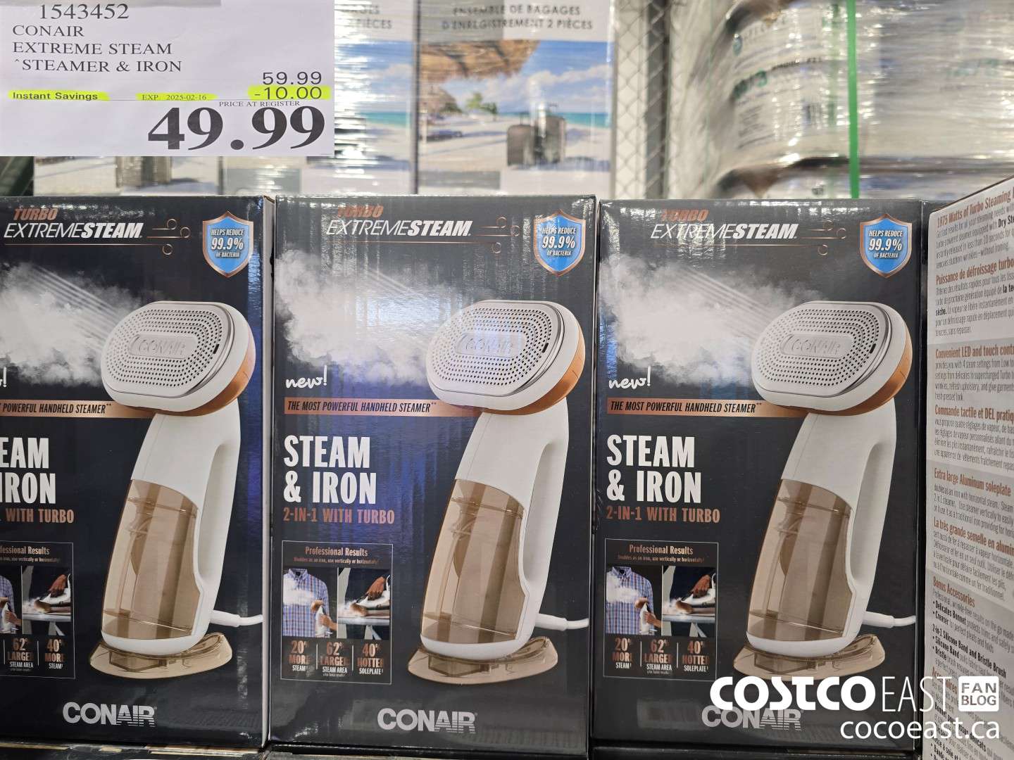 1543452 CONAIR EXTREME STEAM STEAMER & IRON ($10.00 INSTANT SAVINGS EXPIRES ON 2025-02-16) $49.99
