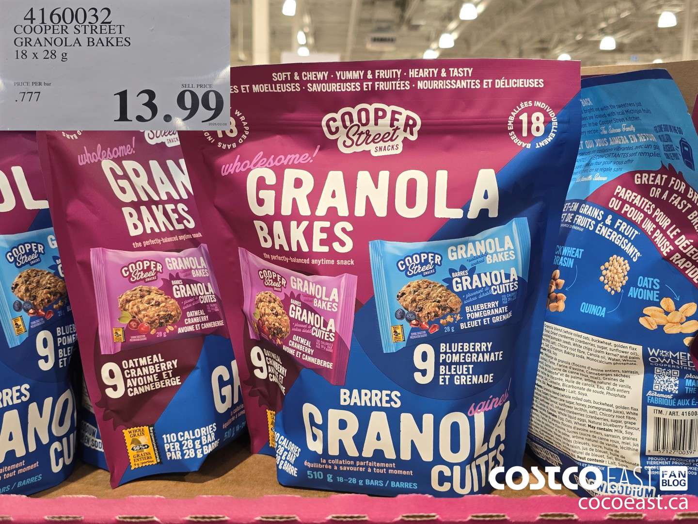 4160032 COOPER STREET GRANOLA BAKES 18 x 28 g $13.99