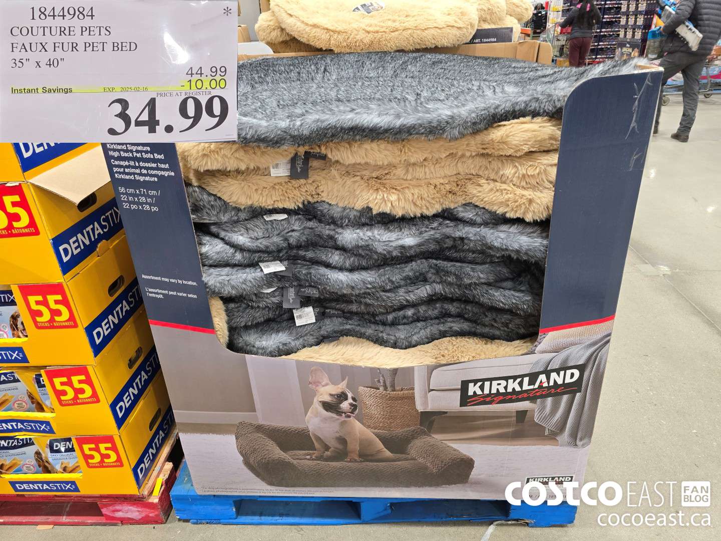1844984 COUTURE PETS FAUX FUR PET BED 35