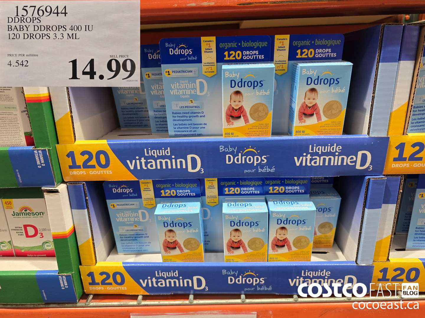 1576944 DDROPS BABY DDROPS 400I1U 120 DROPS 3.3 ML $14.99