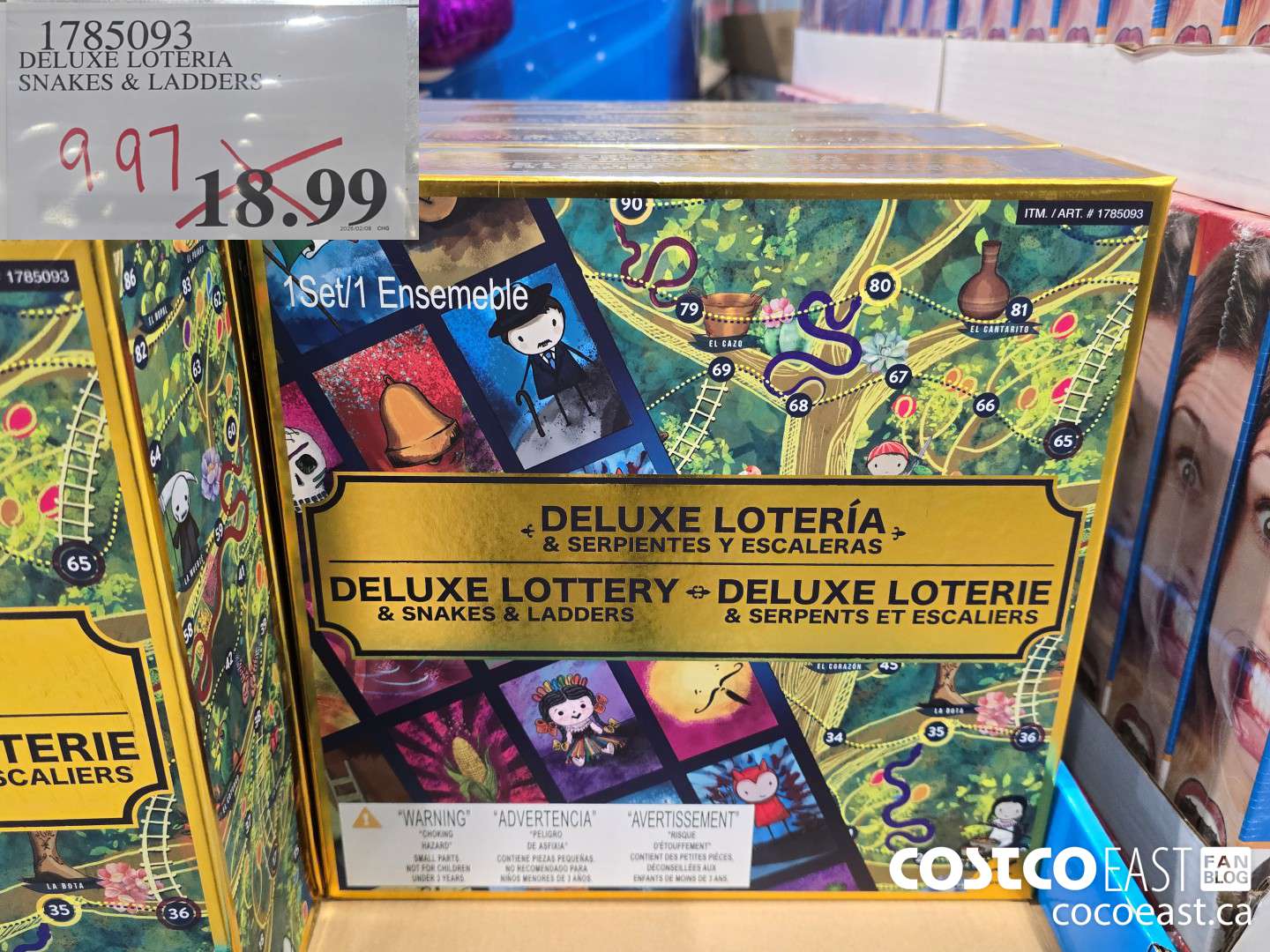 1785093 DELUXE LOTERIA SNAKES & LADDERS $9.97