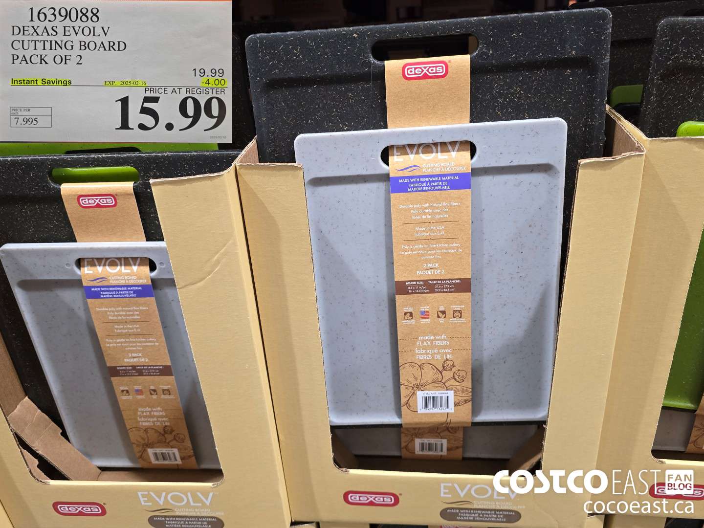 1639088 DEXAS EVOLV CUTTING BOARD PACK OF 2 ($4.00 INSTANT SAVINGS EXPIRES ON 2025-02-16) $15.99