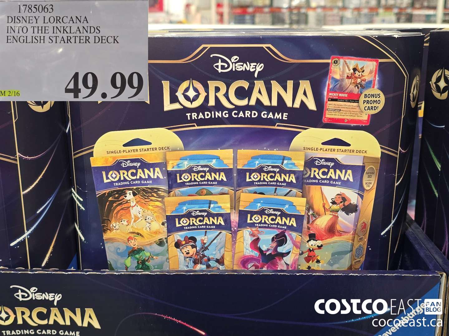 1785063 DISNEY LORCANA INTO THE INKLANDS ENGLISH STARTER DECK $49.99