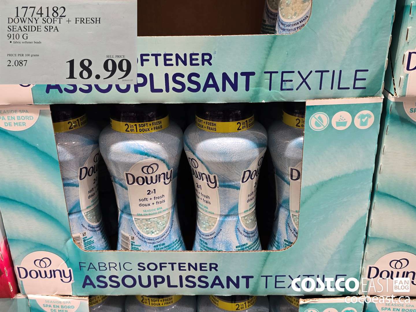 1774182 DOWNY SOFT + FRESH SEASIDE SPA 910 G $18.99