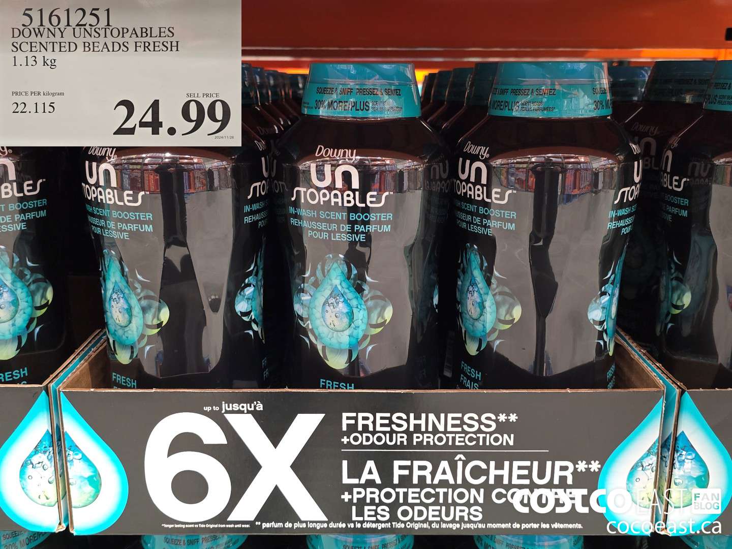 5161251 DOWNY UNSTOPABLES SCENTED BEADS FRESH 1.13 kg  $24.99