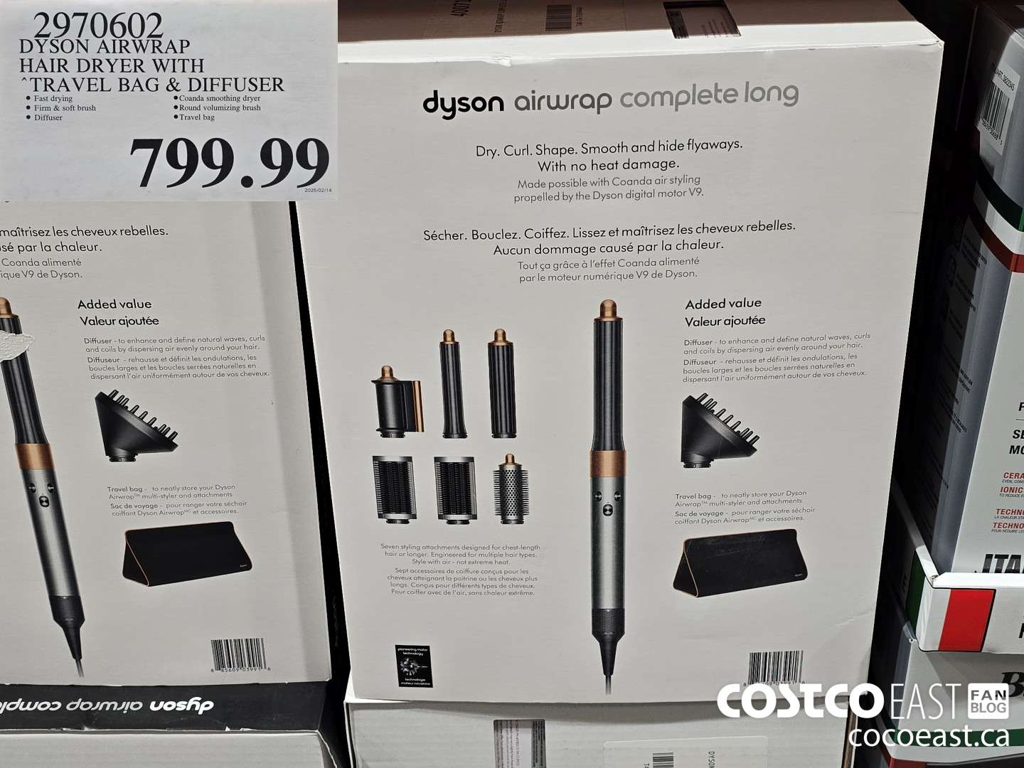 2970602 DYSON AIRWRAP HAIR DRYER WITH TRAVEL BAG & DIFFUSER $799.99