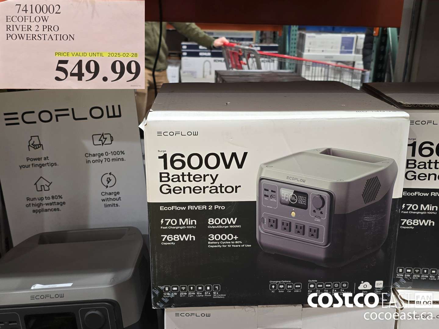 7410002 ECOFLOW RIVER 2 PRO POWERSTATION $549.99