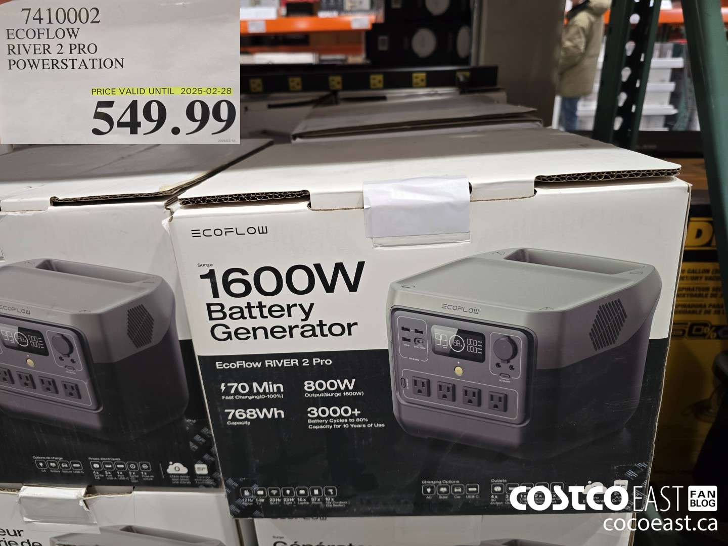 7410002 ECOFLOW RIVER 2 PRO POWERSTATION $549.99