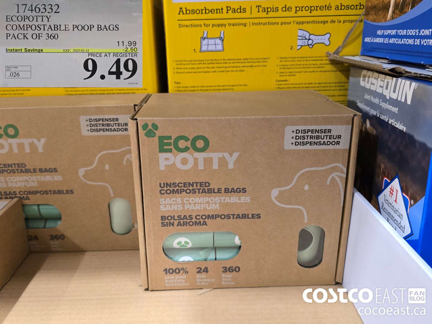 1746332 ECOPOTTY COMPOSTABLE POOP BAGS PACK OF 360 ($2.50 INSTANT SAVINGS EXPIRES ON 2025-02-12) $9.49