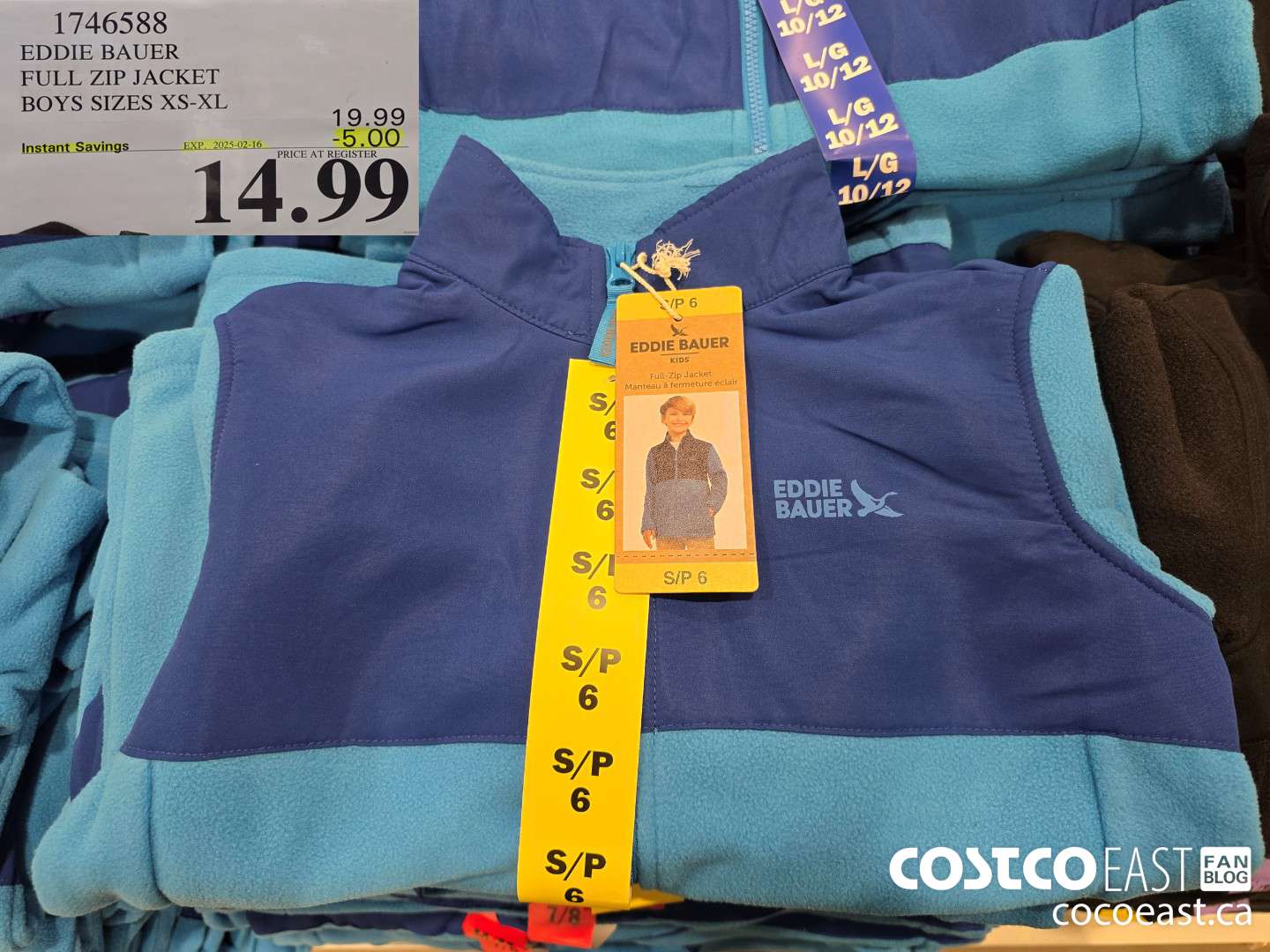 1746588 EDDIE BAUER FULL ZIP JACKET KIDS SIZES XS-XL ($5.00 INSTANT SAVINGS EXPIRES ON 2025-02-16) $14.99