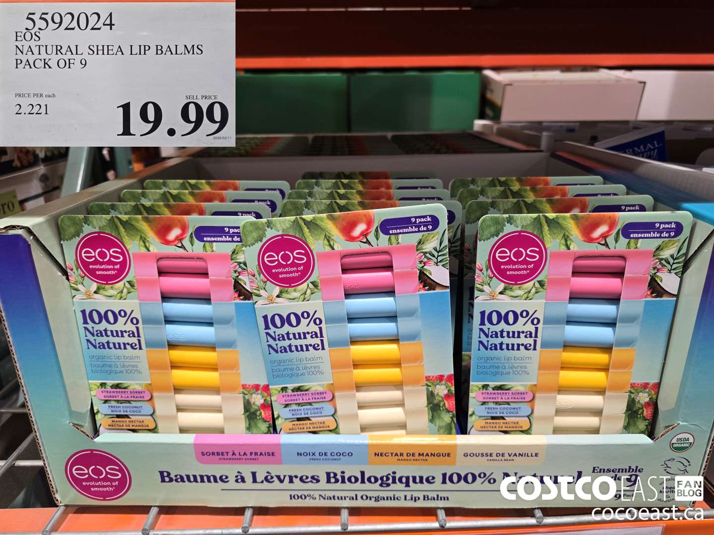 5592024 EOS NATURAL SHEA LIP BALMS PACK OF 9 $19.99