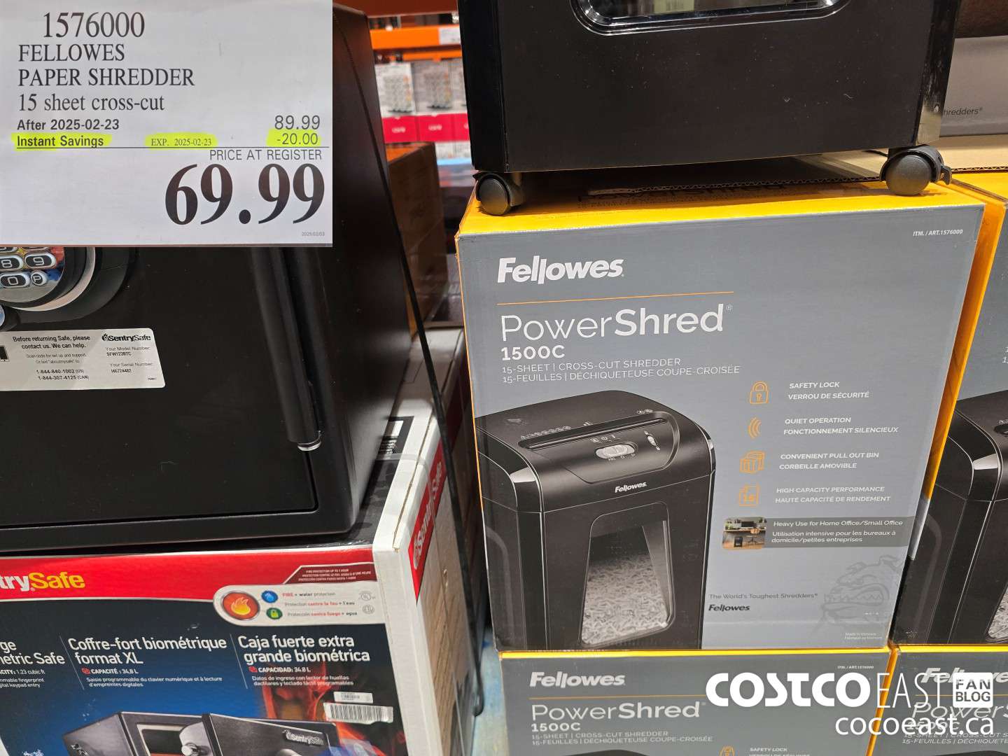 1576000 FELLOWES PAPER SHREDDER 15 sheet cross-cut ($20.00 INSTANT SAVINGS EXPIRES ON 2025-02-23) $69.99