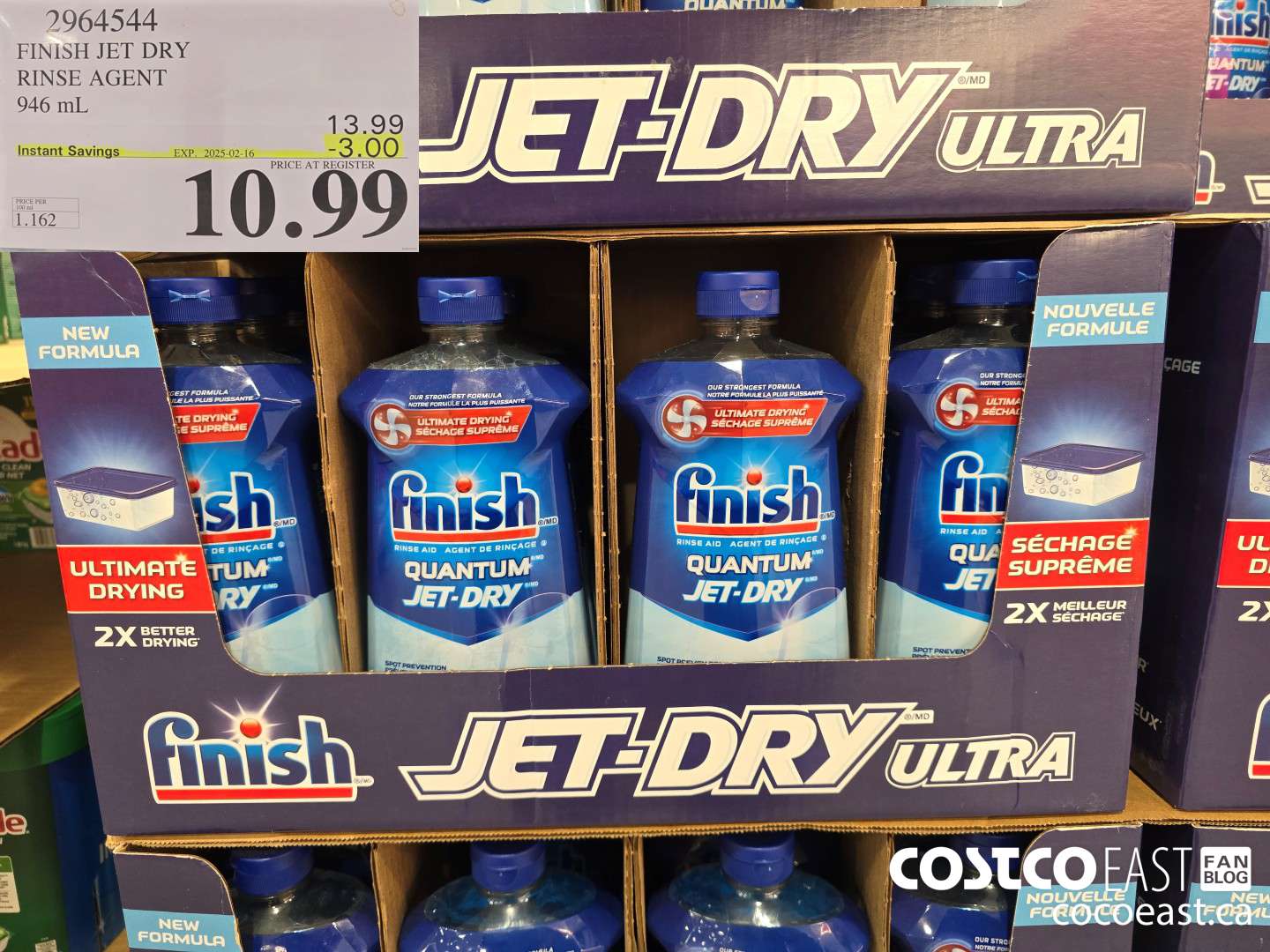 2964544 FINISH JET DRY ULTRA RINSE AGENT 946 ml ($3.00 INSTANT SAVINGS EXPIRES ON 2025-02-16) $10.99