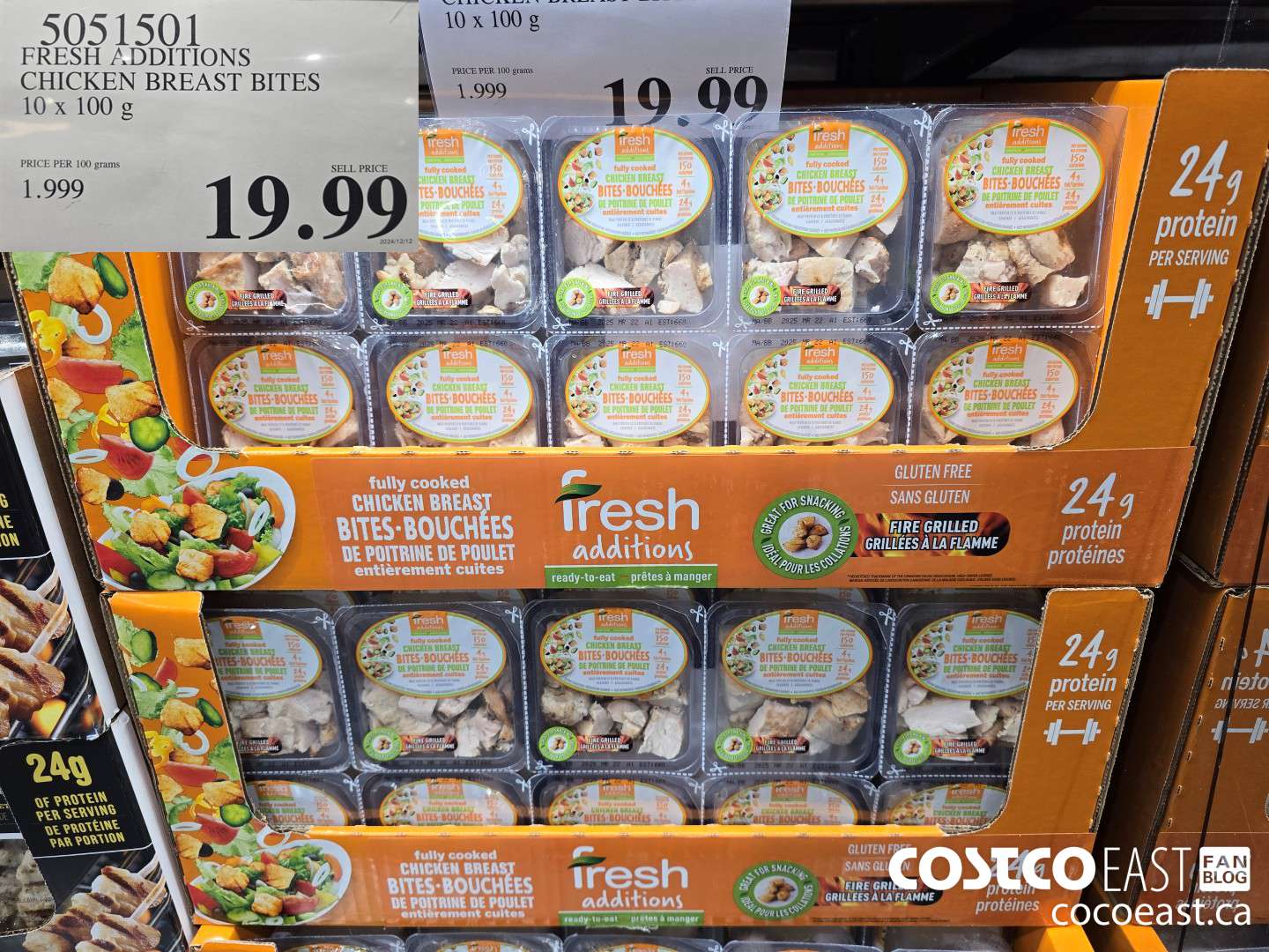 5051501 FRESH ADDITIONS CHICKEN BREAST BITES 10 X 100 G $19.99