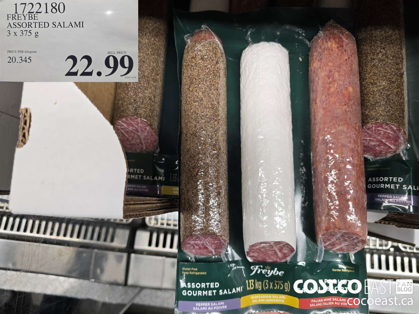 1722180 FREYBE ASSORTED SALAMI 3 x 375 $22.99