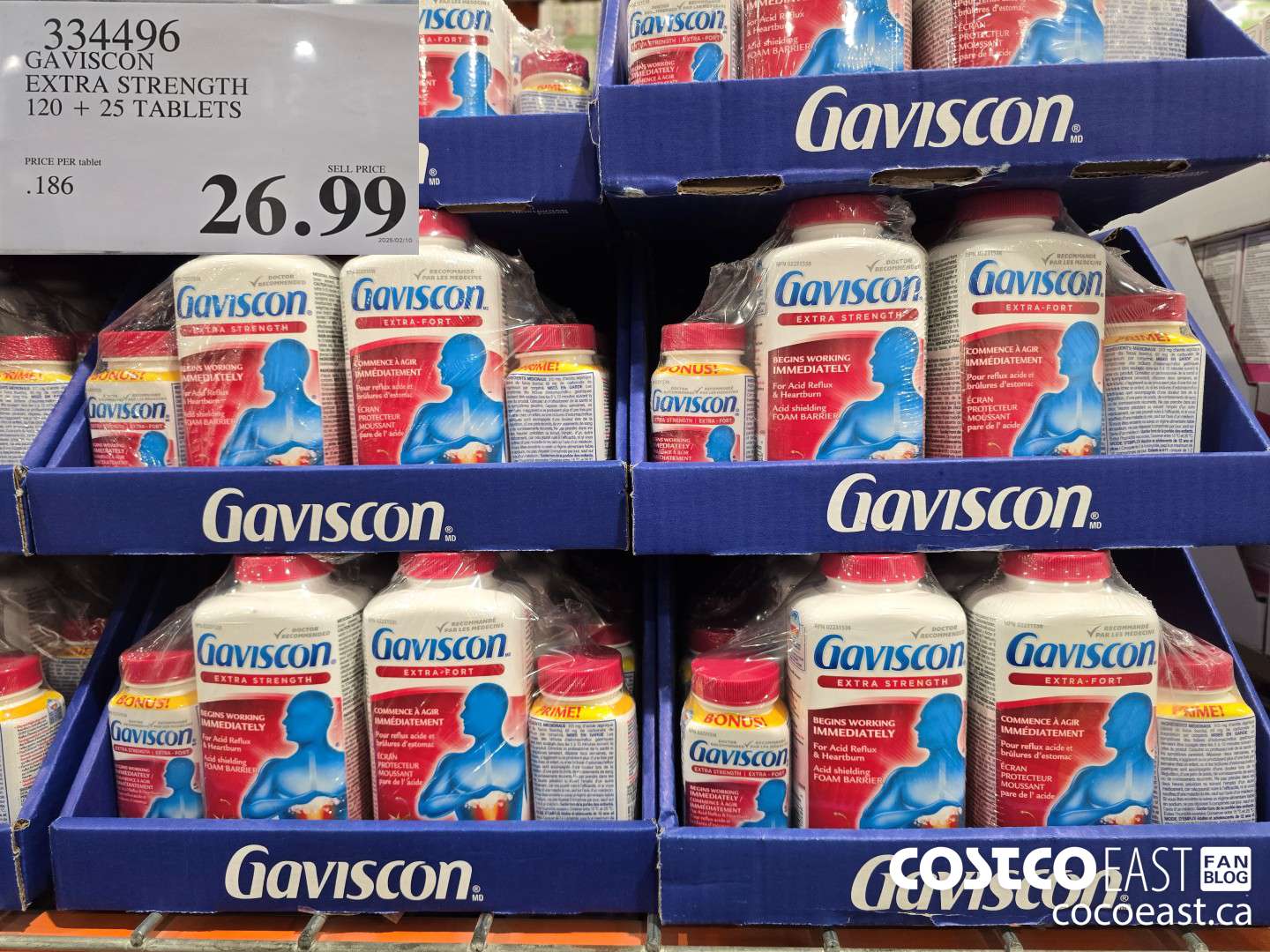 334496 GAVISCON EXTRA STRENGTH 120 + 25 TABLETS $26.99