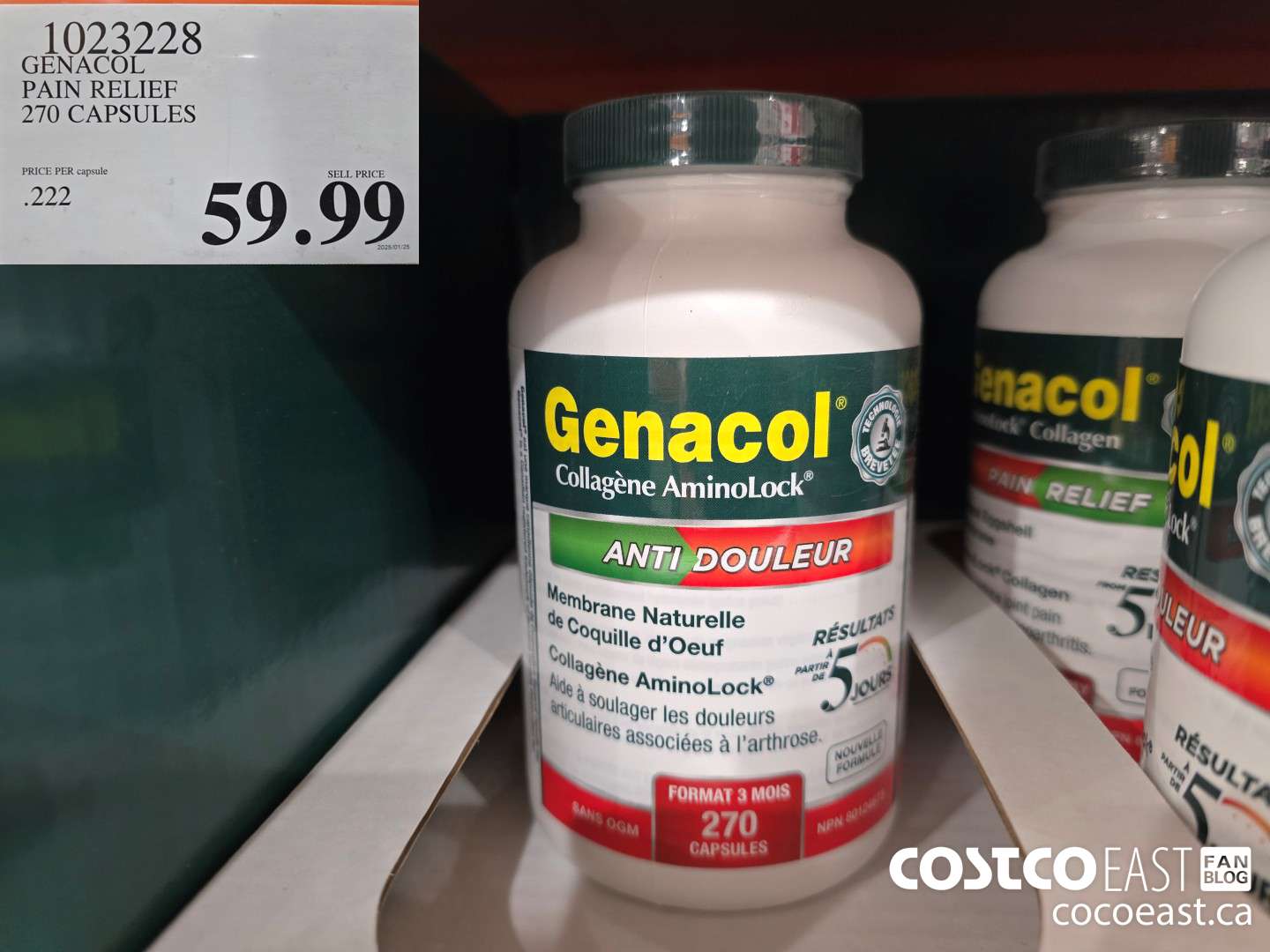 1023228 GENACOL PAIN RELIEF 270 CAPSULES $59.99