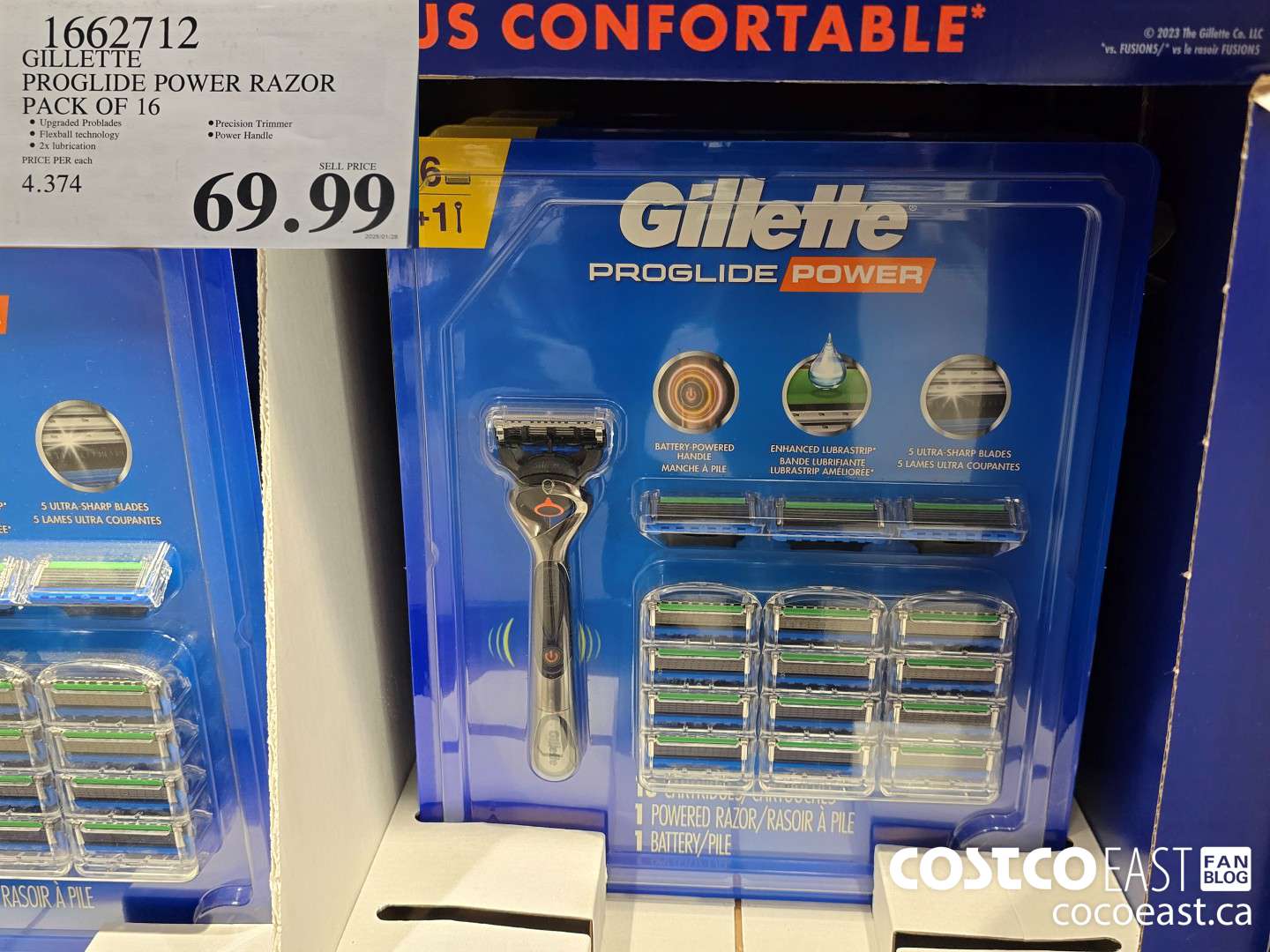 1662712 GILLETTE PROGLIDE POWER RAZOR PACK OF 16 $69.99