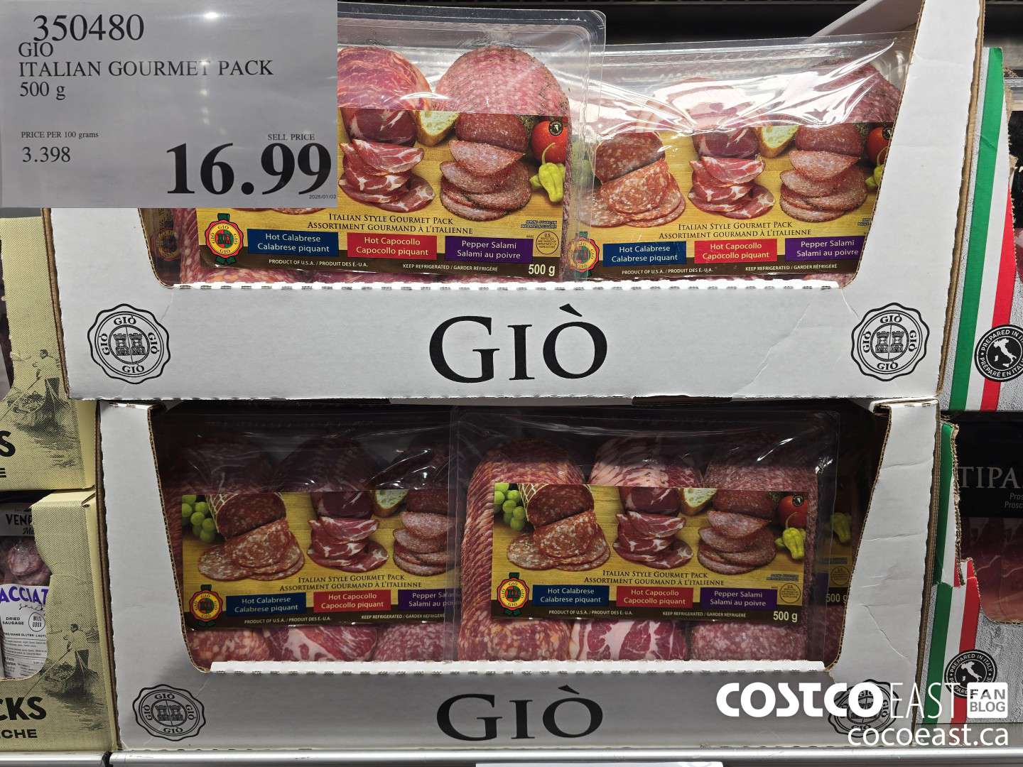 350480 GIO ITALIAN GOURMET PACK 500 g $16.99