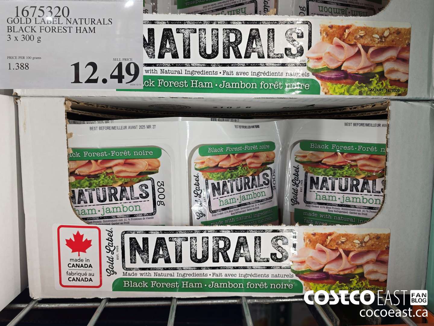 1675320 GOLD LABEL NATURALS BLACK FOREST HAM 3 x 300 g $12.49