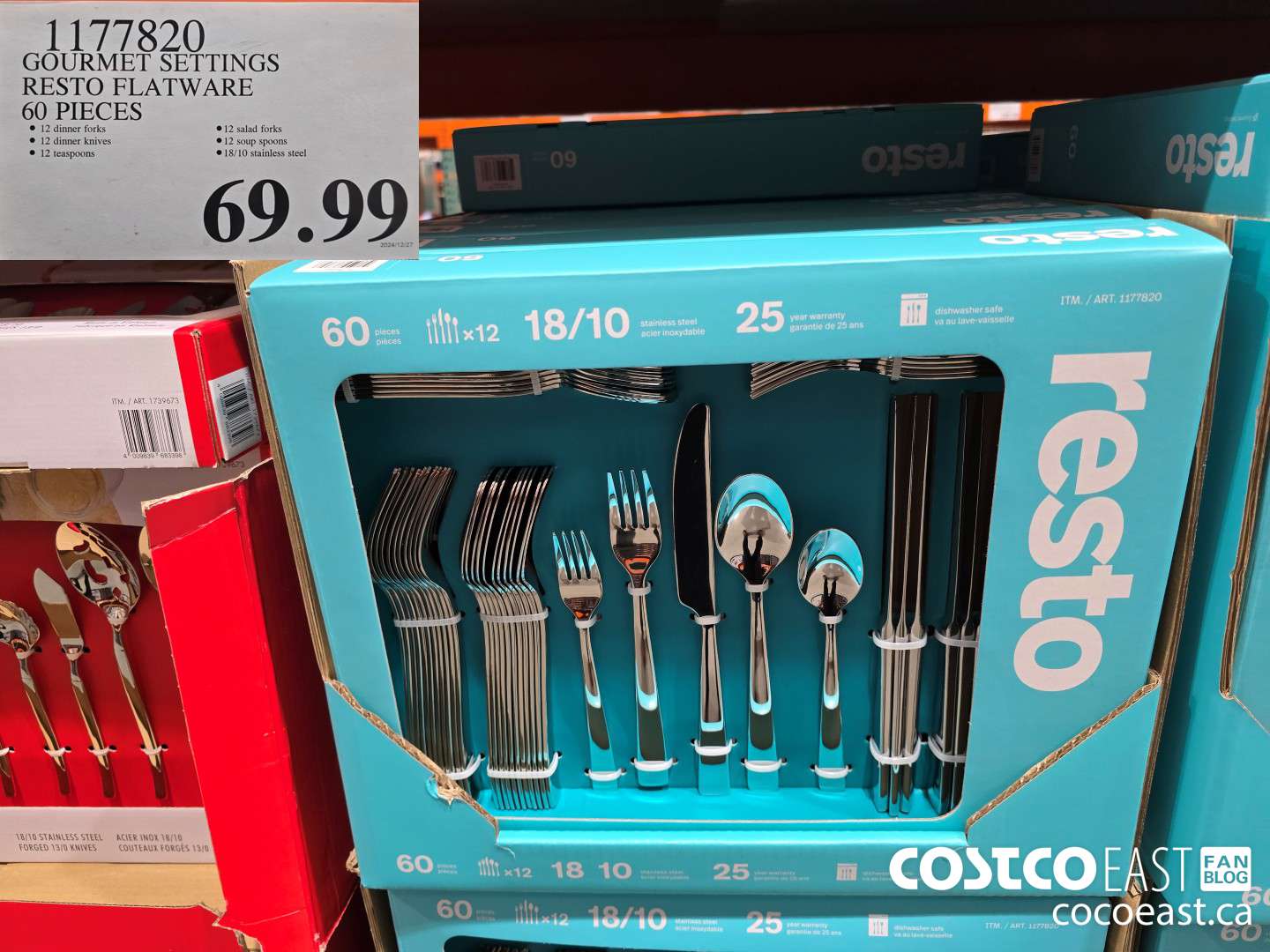 1177820 GOURMET SETTINGS RESTO FLATWARE 60 PIECES $69.99