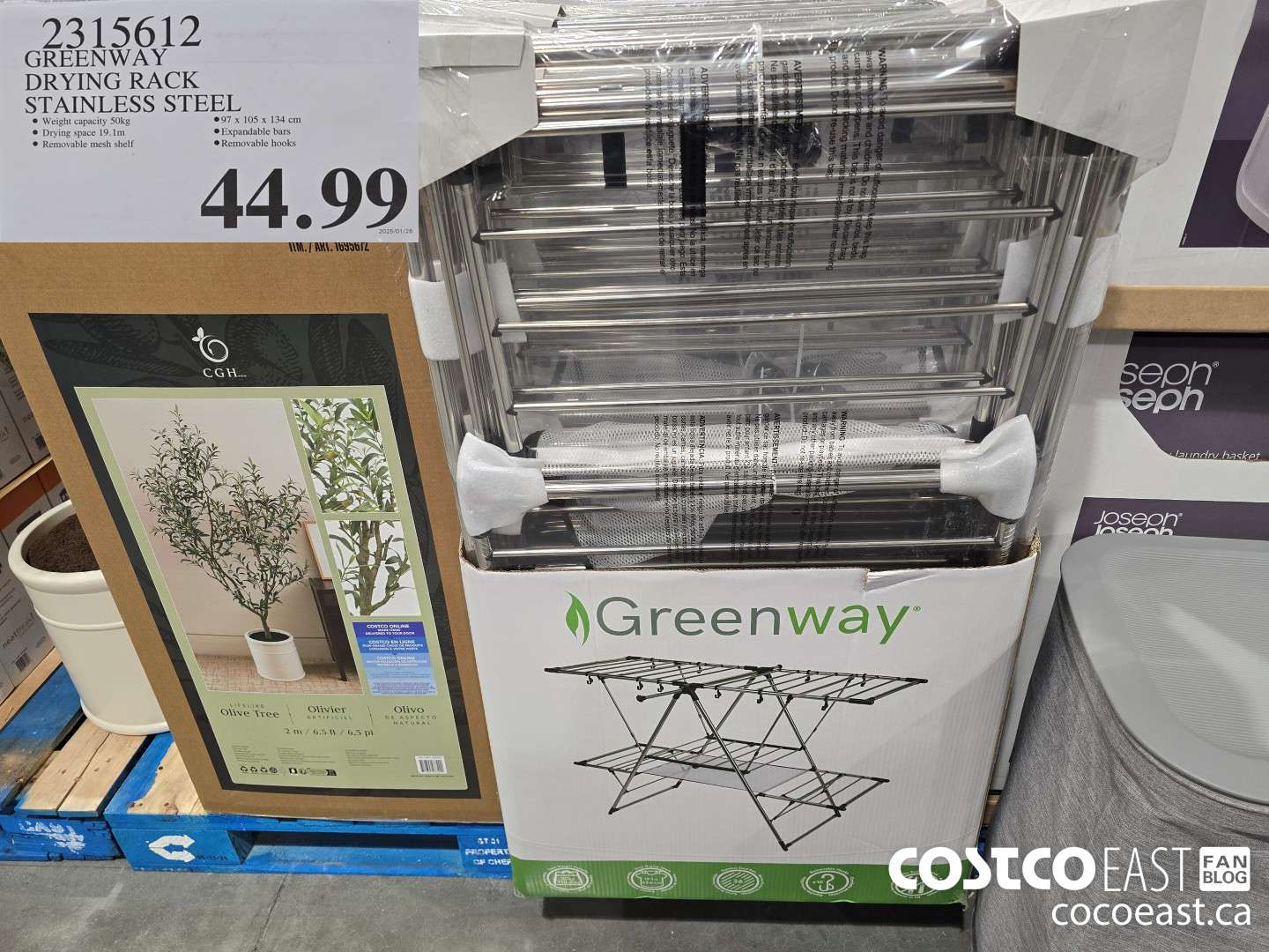 2315612 GREENWAY DRYING RACK STAINLESS STEEL $44.99