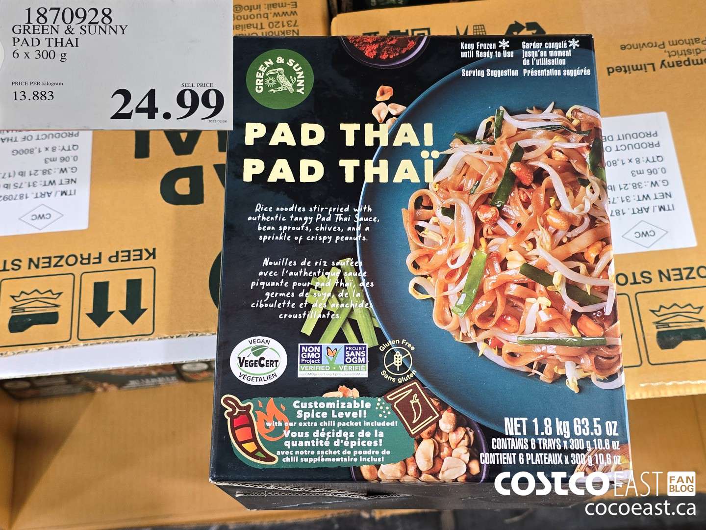 1870928 GREEN & SUNNY PAD THAI 6 x 300 g $24.99