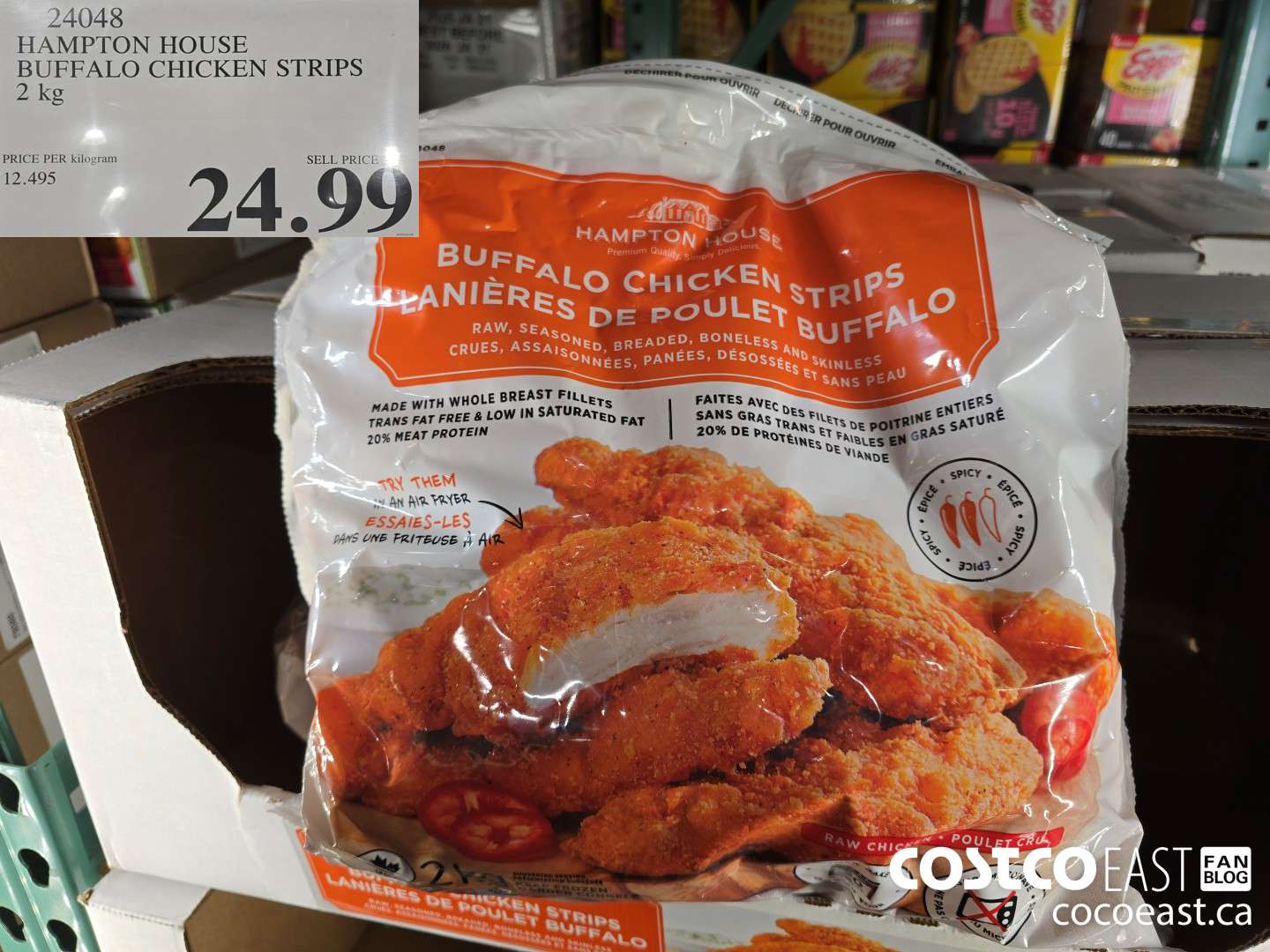 24048 HAMPTON HOUSE BUFFALO CHICKEN STRIPS 2 KG $24.99