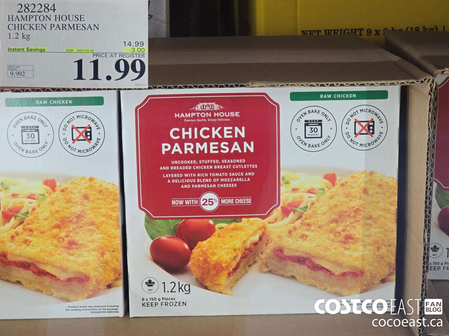 282284 HAMPTON HOUSE CHICKEN PARMESAN 1.2 kg ($3.00 INSTANT SAVINGS EXPIRES ON 2025-03-02) $11.99