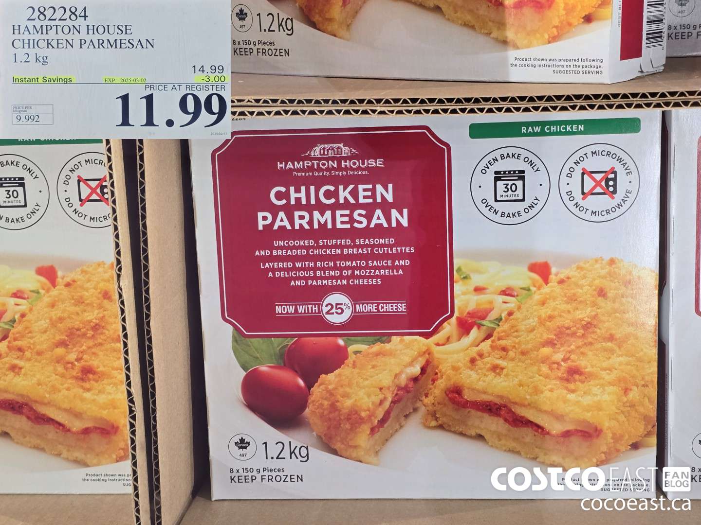 282284 HAMPTON HOUSE CHICKEN PARMESAN 1.2 kg ($3.00 INSTANT SAVINGS EXPIRES ON 2025-03-02) $11.99