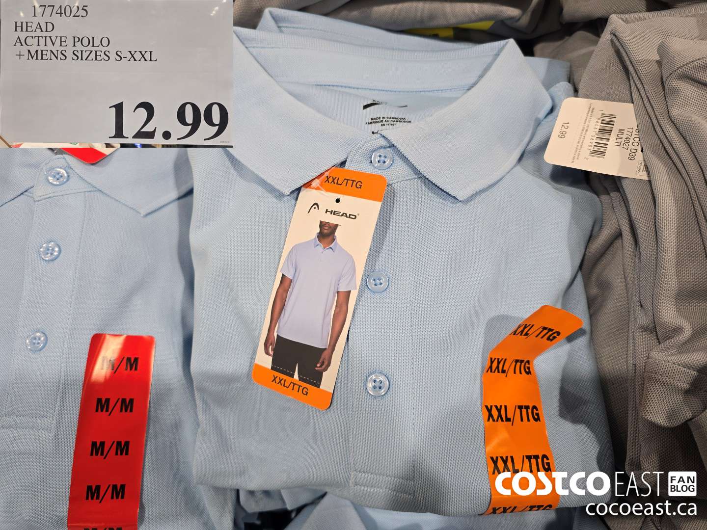 1774025 HEAD ACTIVE POLO + MENS SIZES S-XXL $12.99