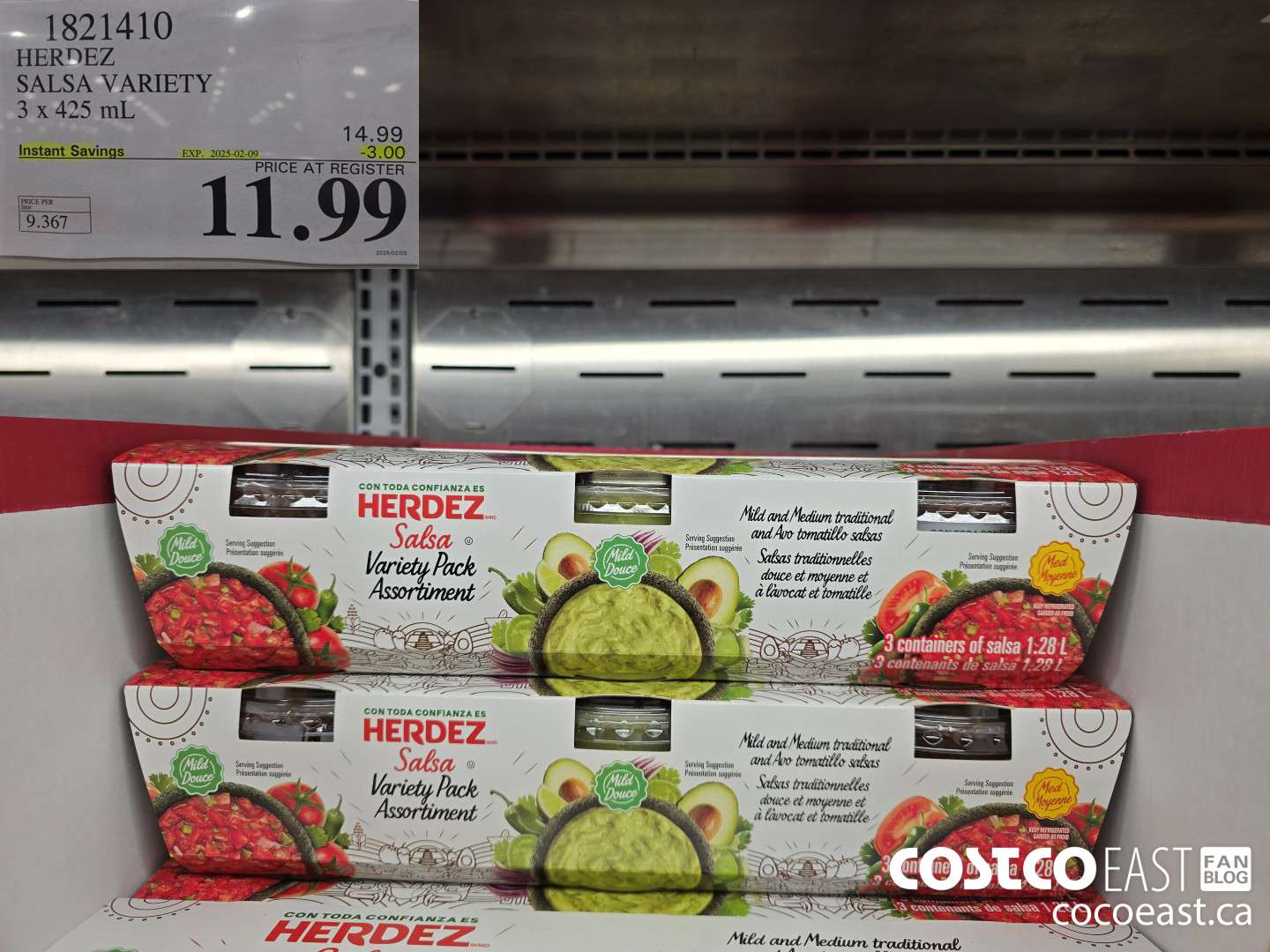 1821410 HERDEZ SALSA VARIETY 3 X 426 ML ($3.00 INSTANT SAVINGS EXPIRES ON 2025-02-09) $11.99