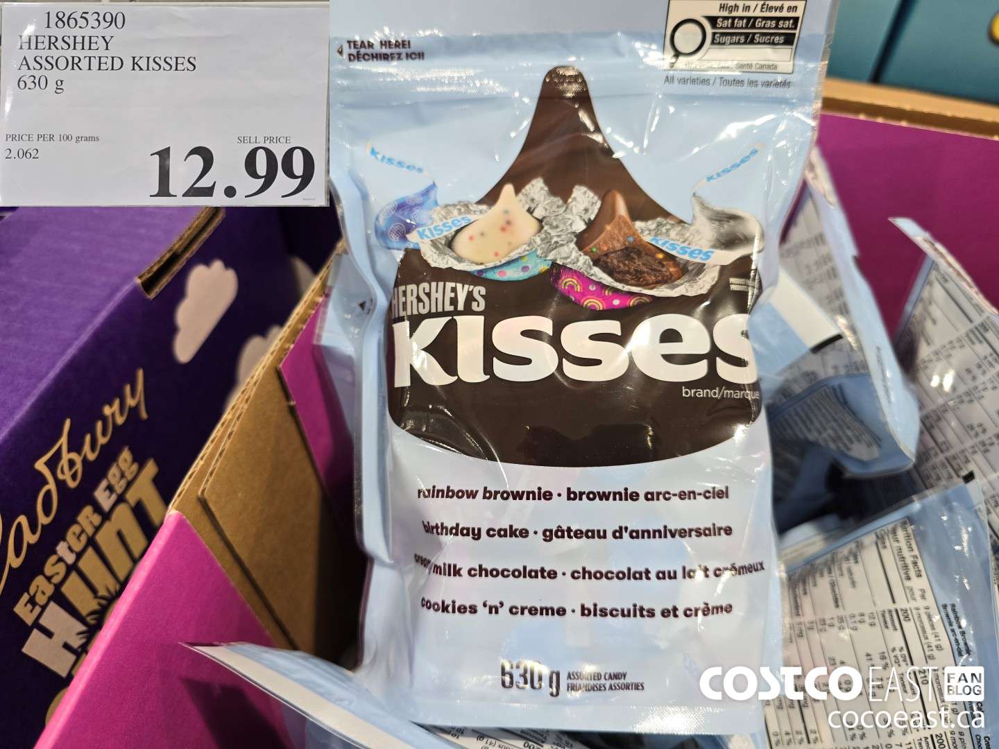 1865390 HERSHEY ASSORTED KISSES 630 g $12.99