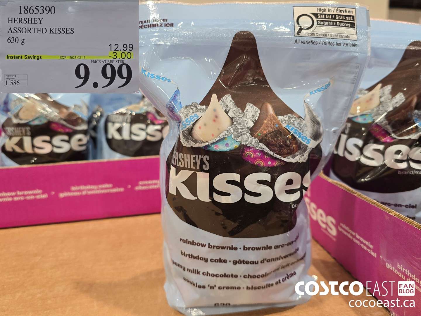 1865390 HERSHEY ASSORTED KISSES 630 g ($3.00 INSTANT SAVINGS EXPIRES ON 2025-02-13) $9.99