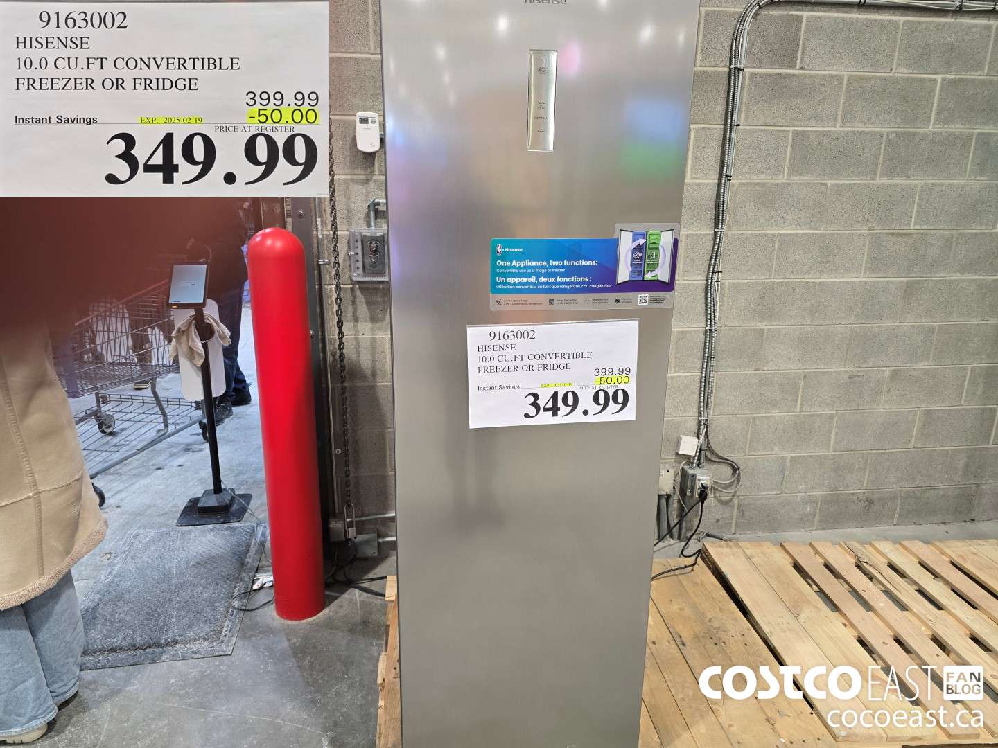 9163002 HISENSE 10.0 CU.FT CONVERTIBLE FREEZER OR FRIDGE ($50.00 INSTANT SAVINGS EXPIRES ON 2025-02-19) $349.99