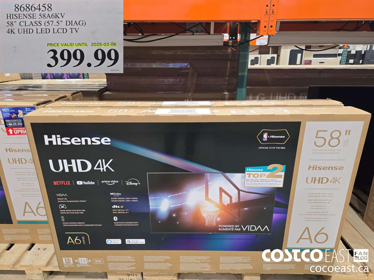 8686458 HISENSE 58A6KV 58