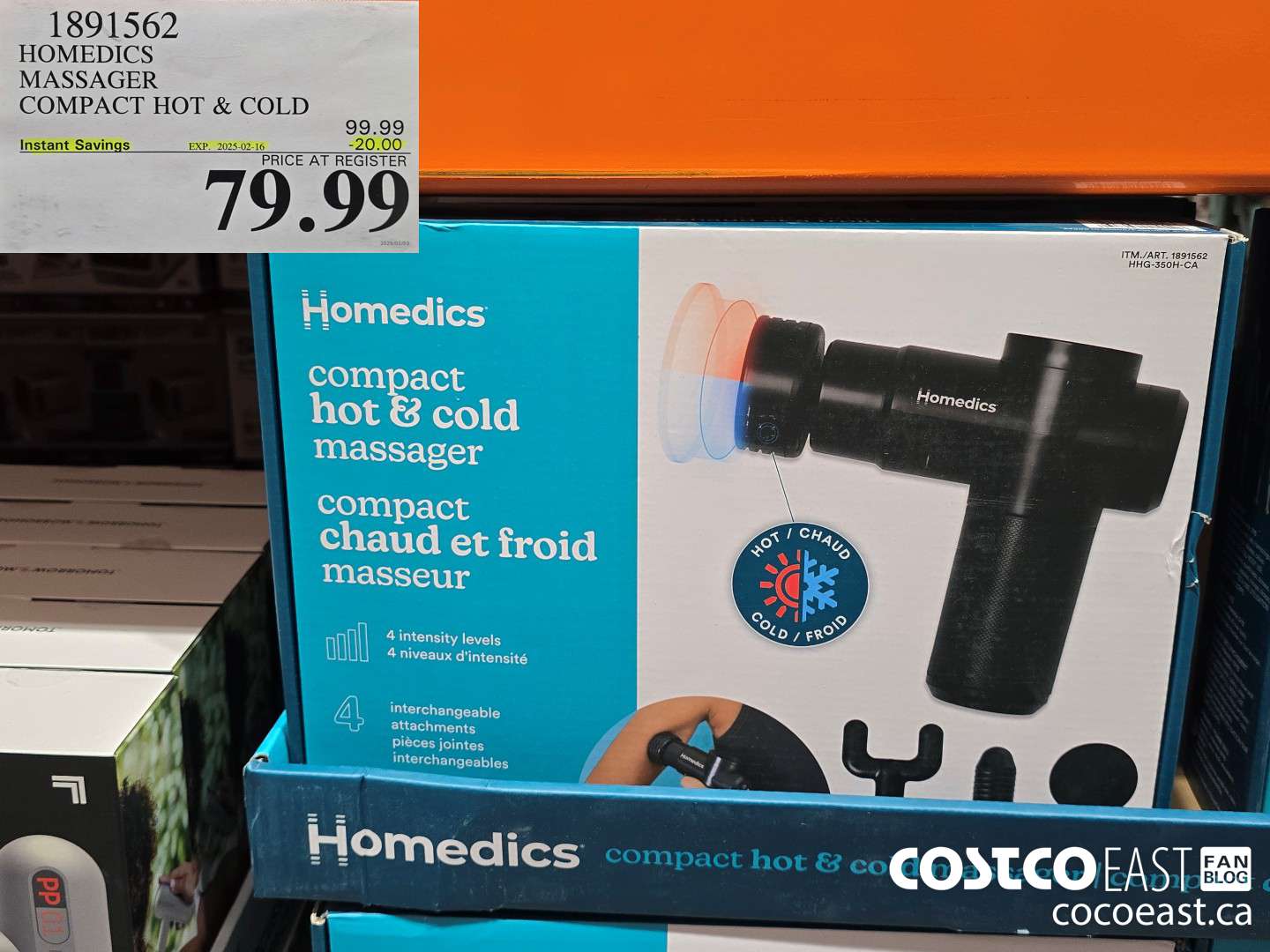 1891562 HOMEDICS MASSAGER COMPACT HOT & COLD ($20.00 INSTANT SAVINGS EXPIRES ON 2025-02-16) $79.99