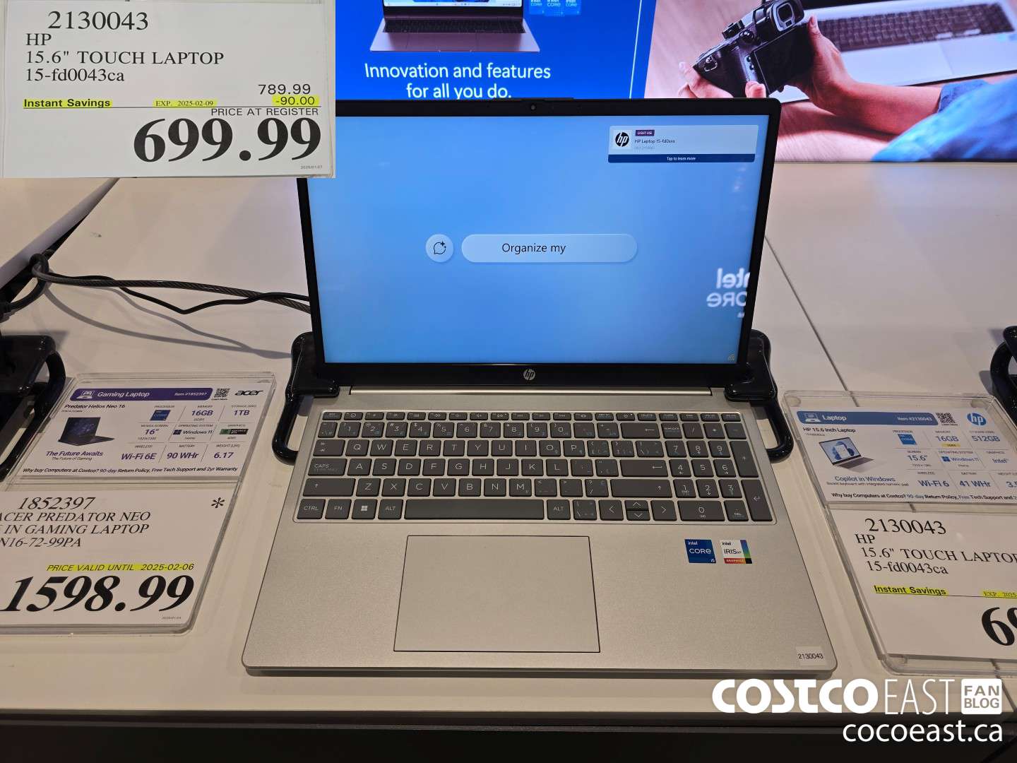 2130043 HP 15.6 TOUCH LAPTOP 15-fd0043ca ($90.00 INSTANT SAVINGS EXPIRES ON 2025-02-09) $699.99