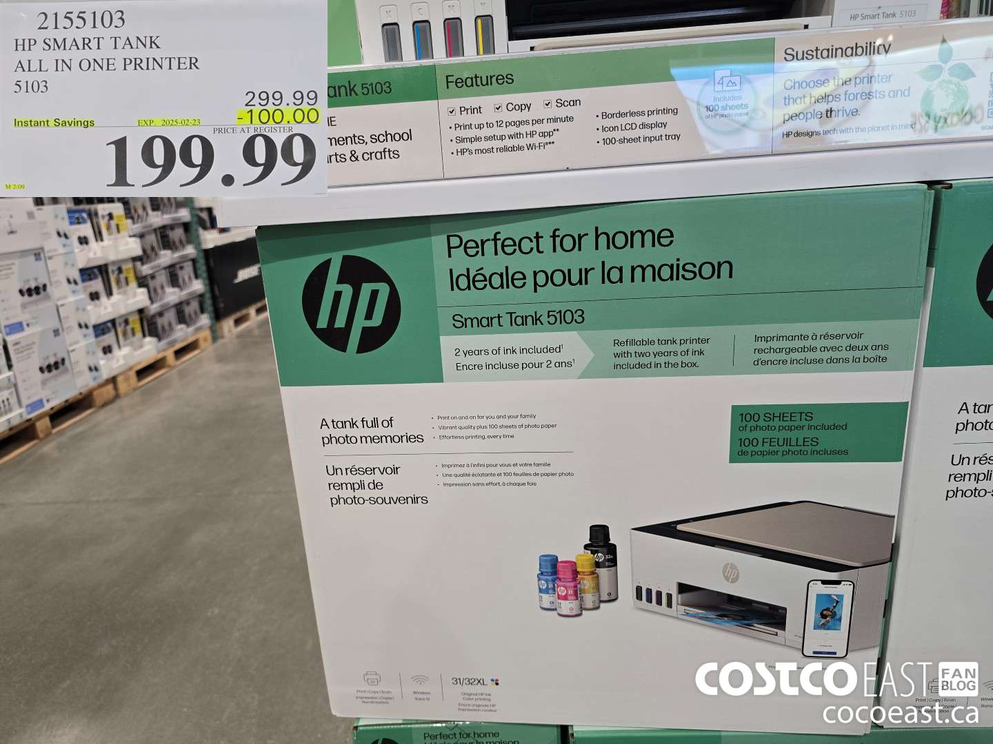 2155103 HP SMART TANK ALL IN ONE PRINTER 5103 ($100.00 INSTANT SAVINGS EXPIRES ON 2025-02-23) $199.99