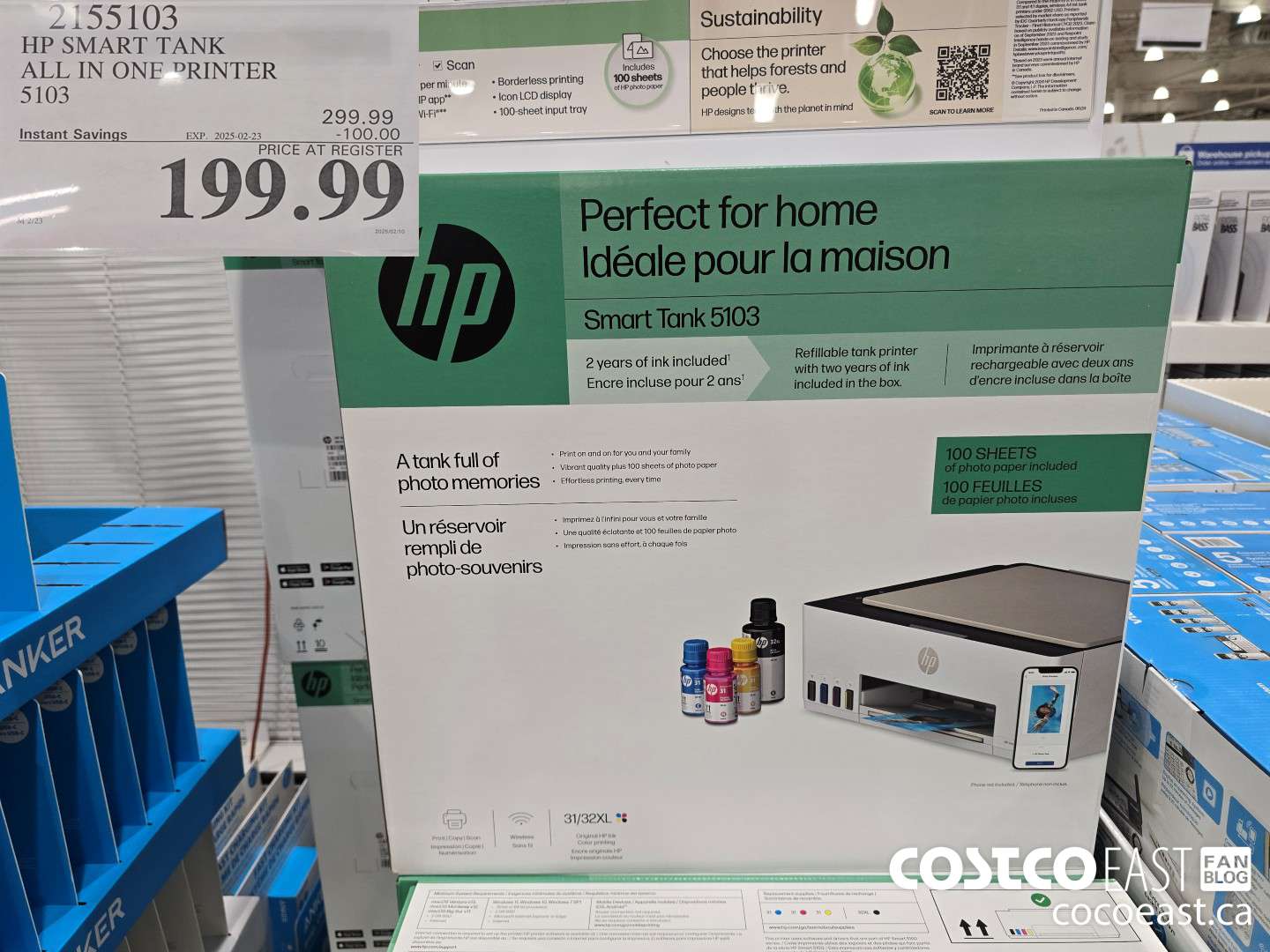 2155103 HP SMART TANK ALL IN ONE PRINTER 5103 ($100.00 INSTANT SAVINGS EXPIRES ON 2025-02-23) $199.99