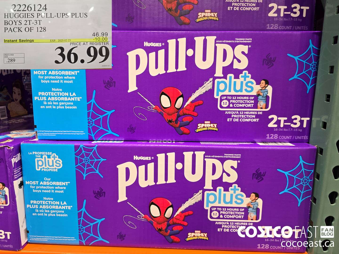 2226124 HUGGIES PULL-UPS PLUS BOYS 2T-3T PACK OF 128 ($10.00 INSTANT SAVINGS EXPIRES ON 2025-02-23) $36.99