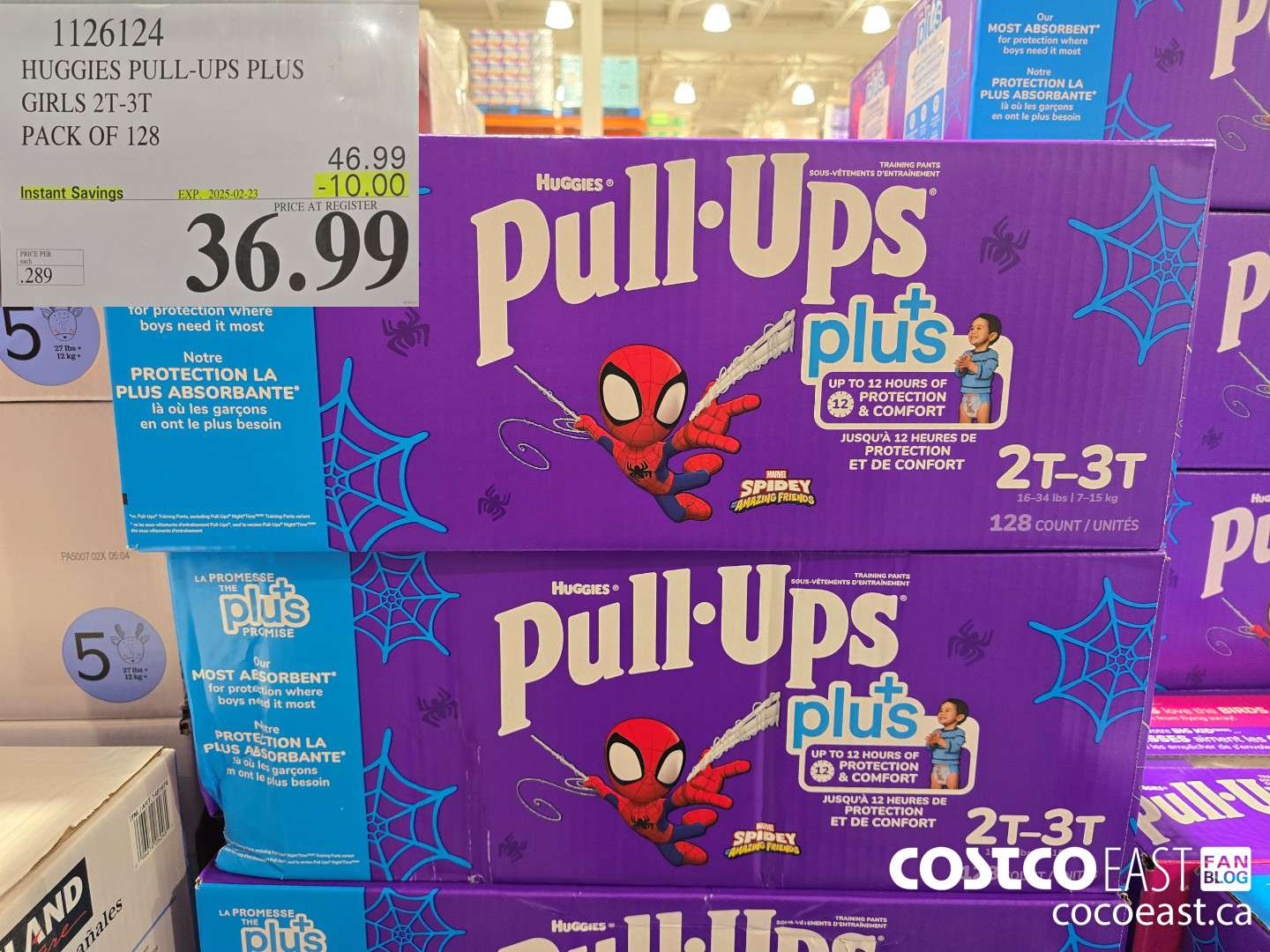 1126124 HUGGIES PULL-UPS PLUS GIRLS 2T-3T PACK OF 128 ($10.00 INSTANT SAVINGS EXPIRES ON 2025-02-23) $36.99