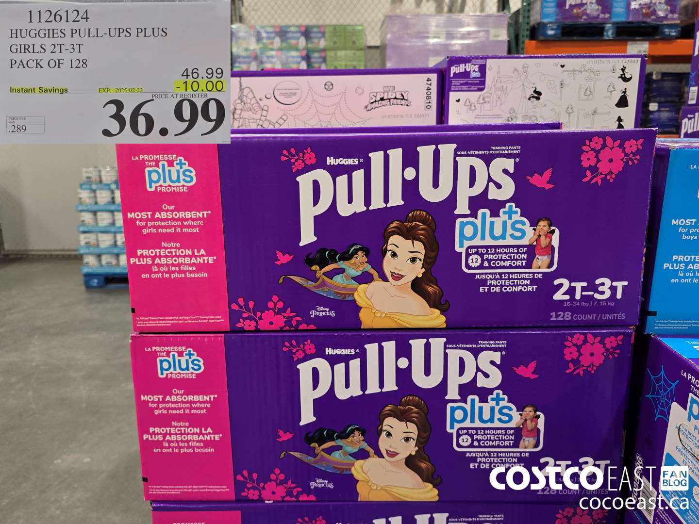1126124 HUGGIES PULL-UPS PLUS GIRLS 2T-3T PACK OF 128 ($10.00 INSTANT SAVINGS EXPIRES ON 2025-02-23) $36.99