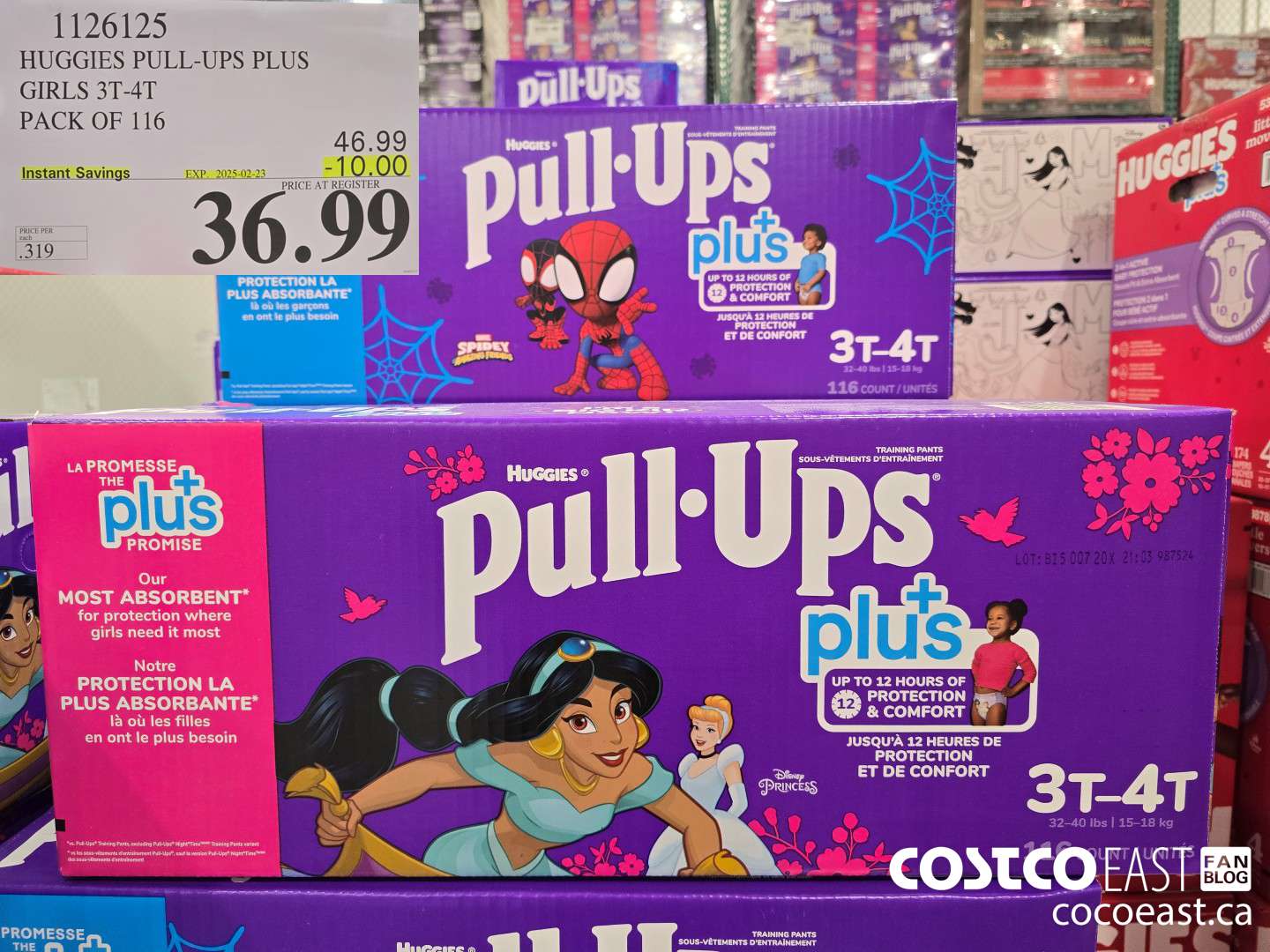 1126125 HUGGIES PULL-UPS PLUS GIRLS 3T-4T PACK OF 116 ($10.00 INSTANT SAVINGS EXPIRES ON 2025-02-23) $36.99