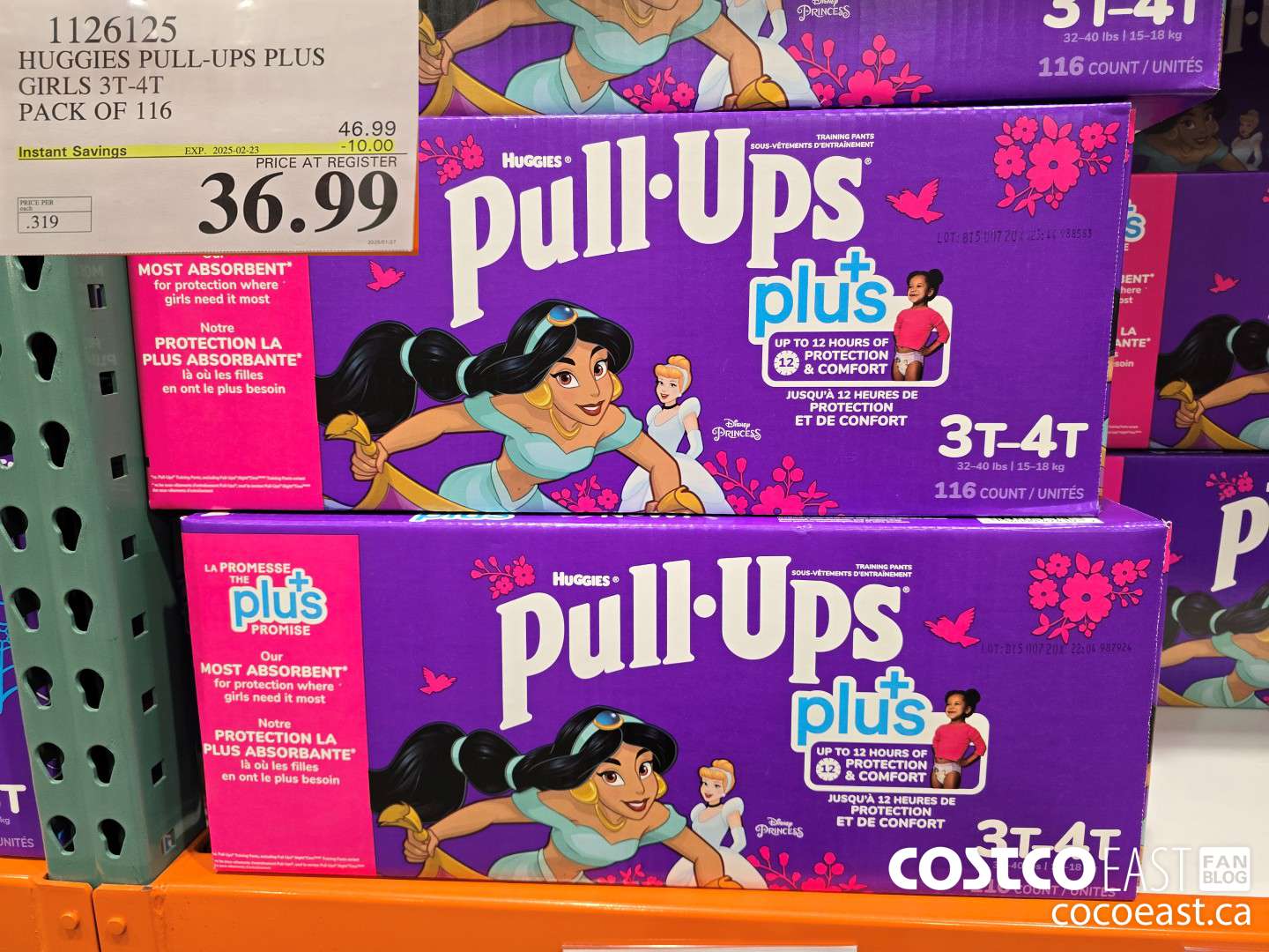 1126125 HUGGIES PULL-UPS PLUS GIRLS 3T-4T PACK OF 116 ($10.00 INSTANT SAVINGS EXPIRES ON 2025-02-23) $36.99